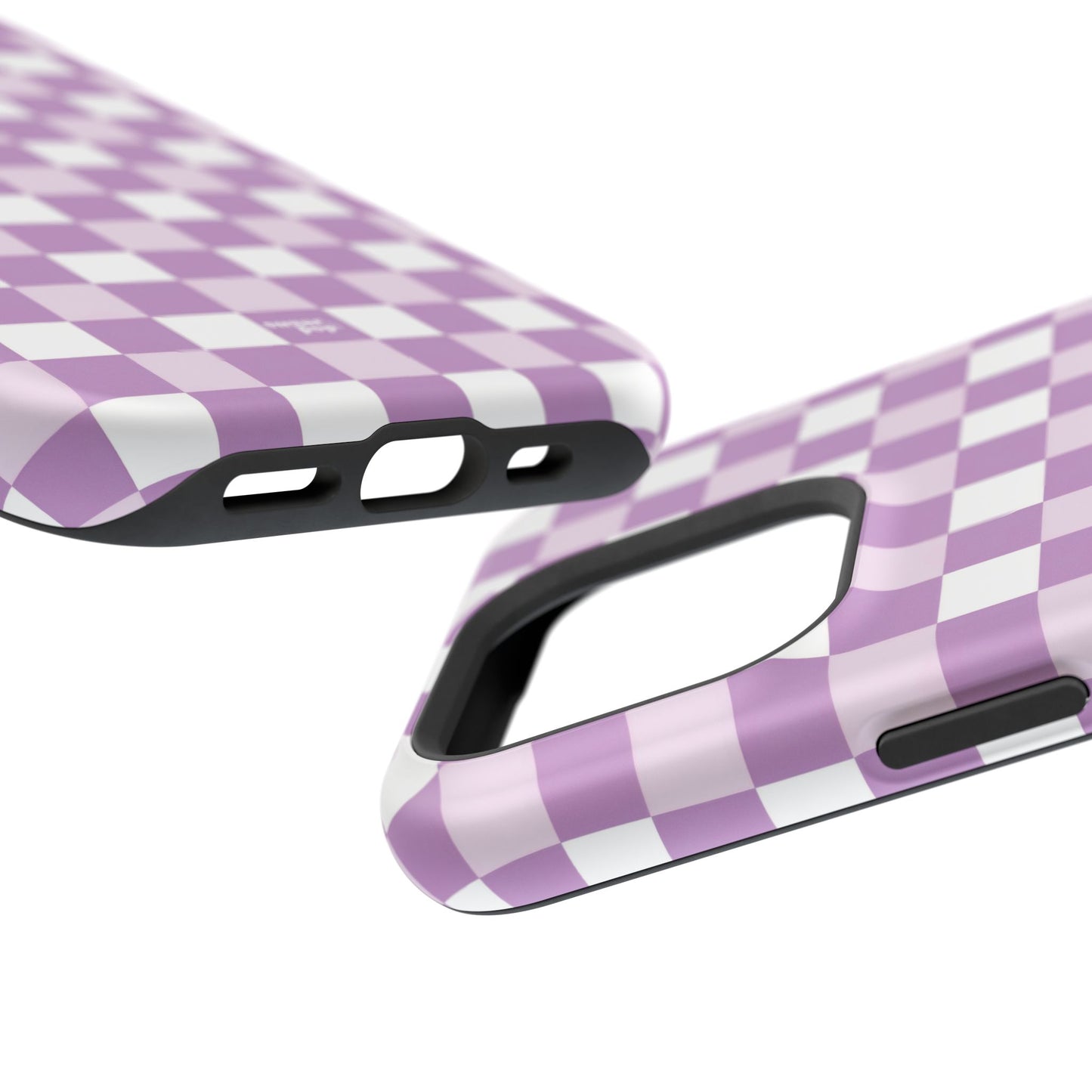 Purple Checkerboard Impact-Resistant Phone Case