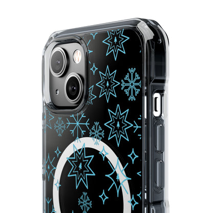 Snowflake Magnetic Clear Impact Case - Stylish & Durable iPhone Protection