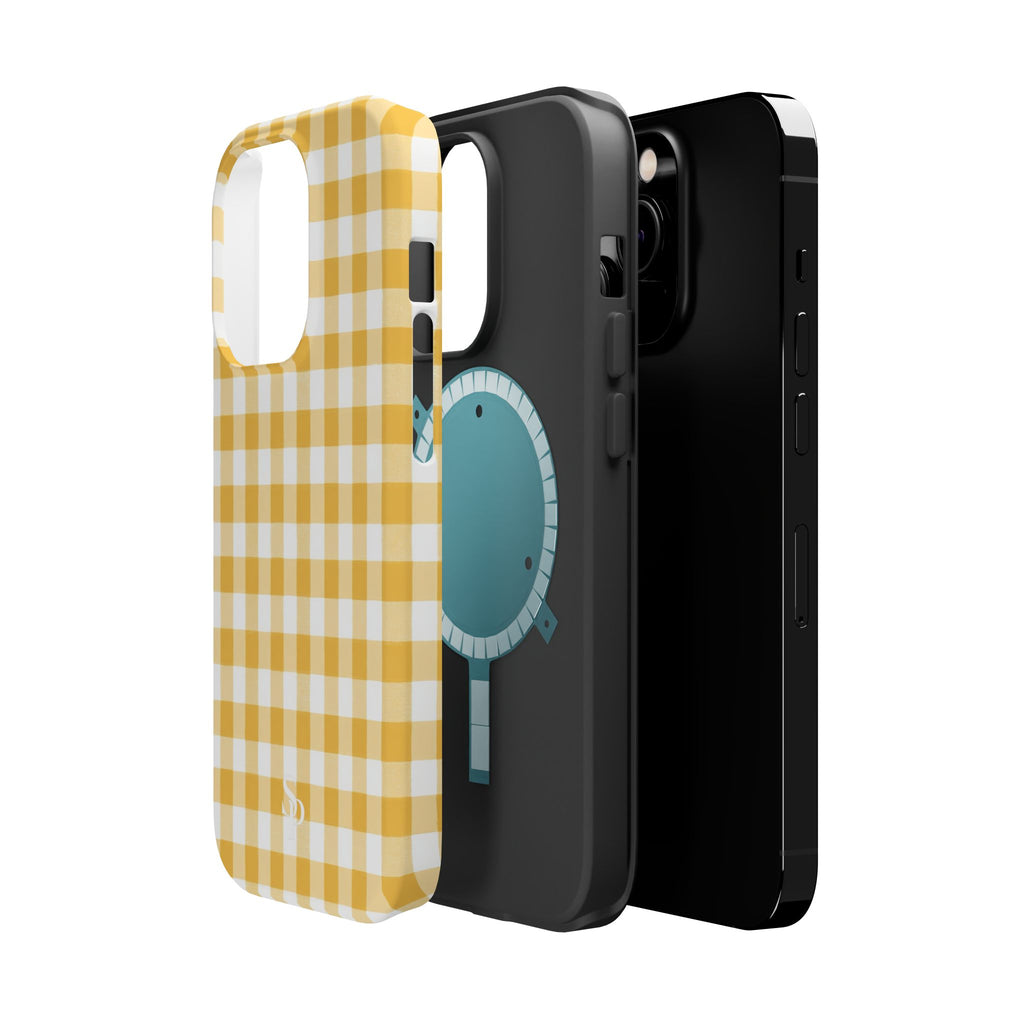 Yellow Gingham Magnetic Impact-Resistant Phone Case