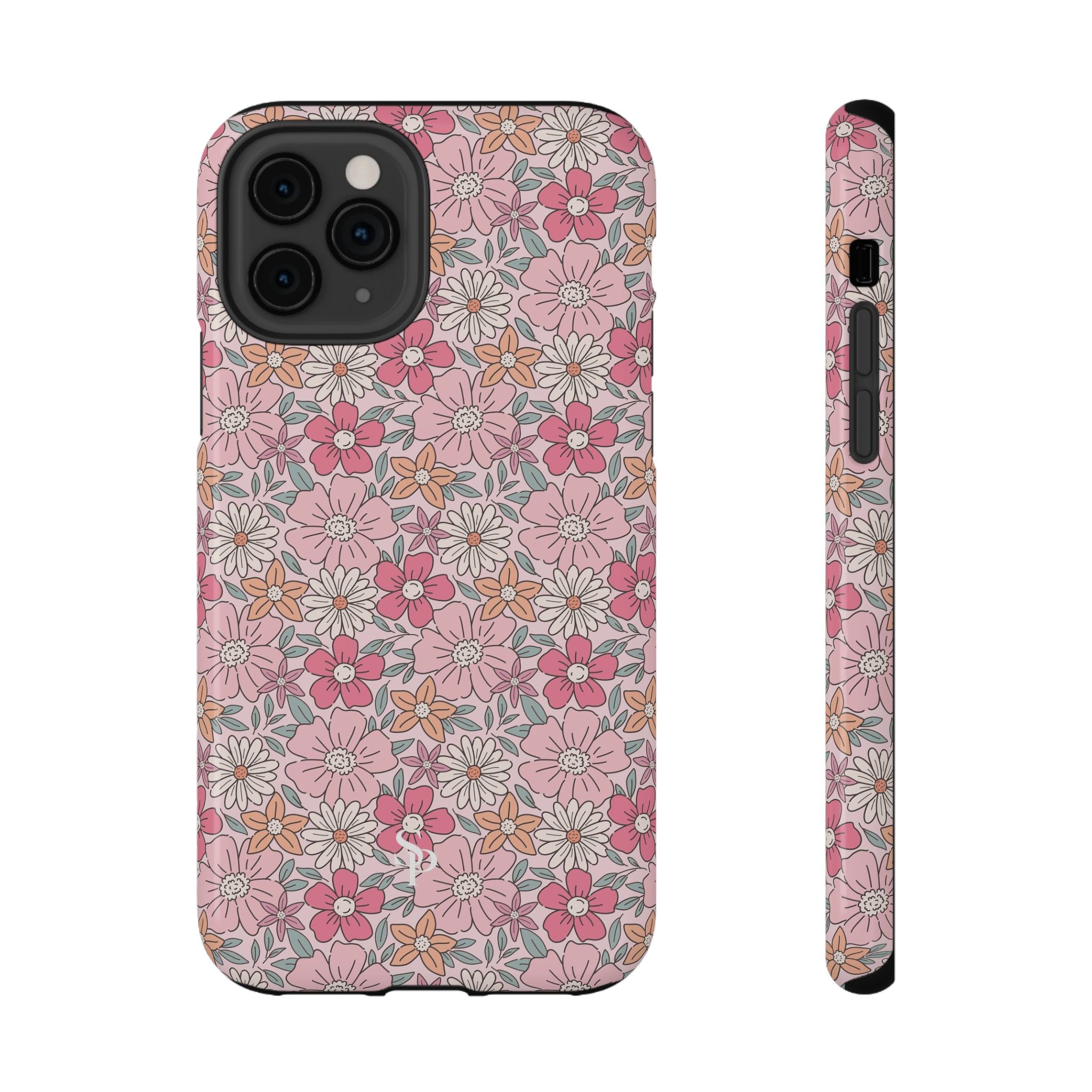 Pink Flowers Impact-Resistant Case