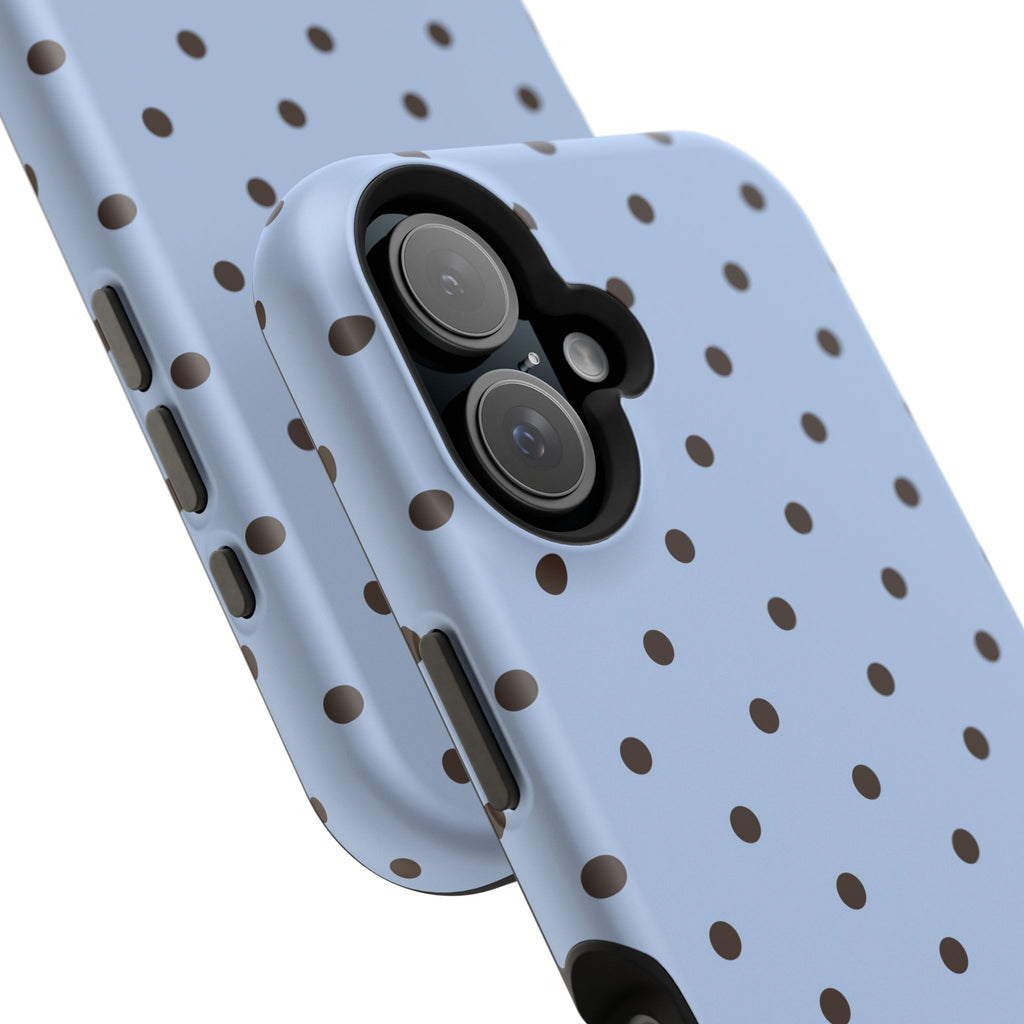 Blue Polka Dot Magnetic Impact Phone Case