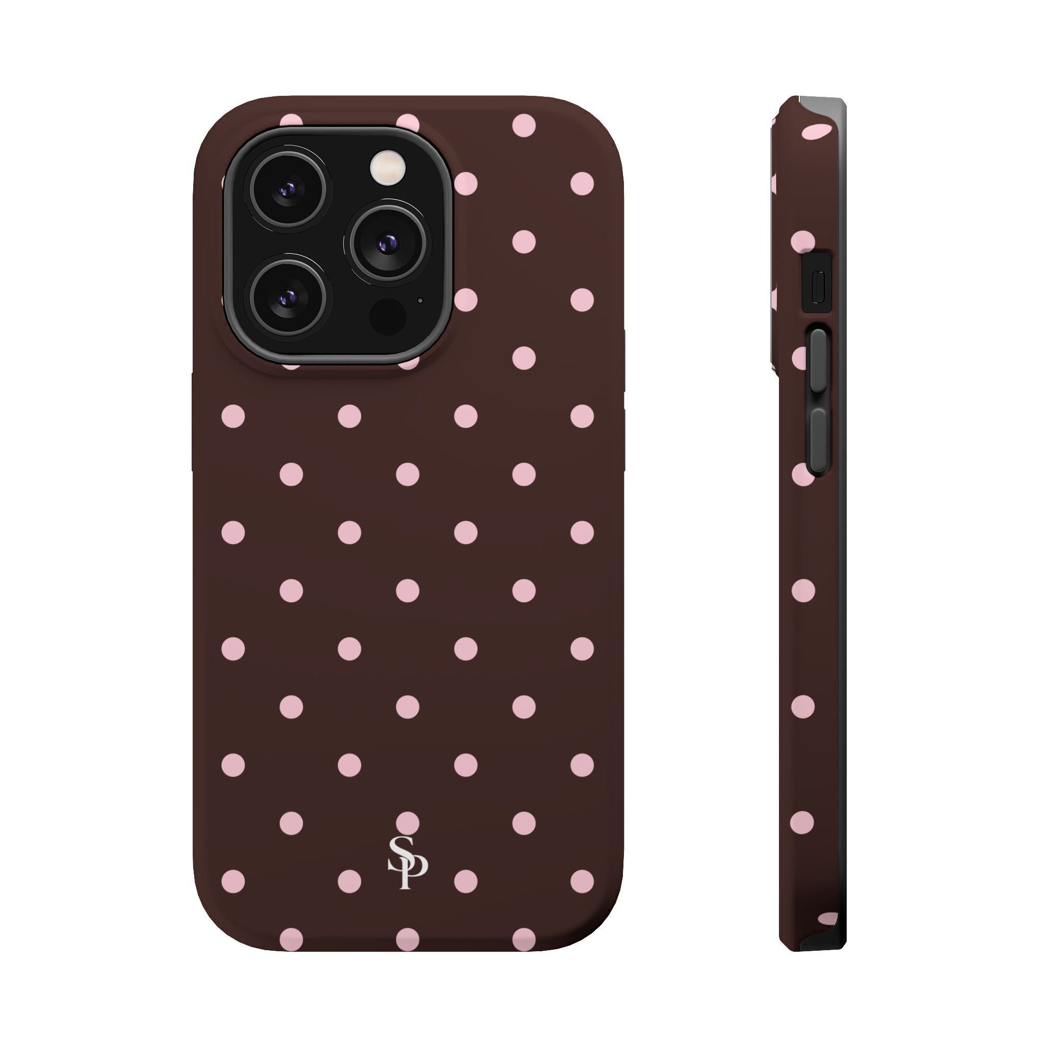 Brown Polka Dot Magnetic Impact-Resistant Phone Case