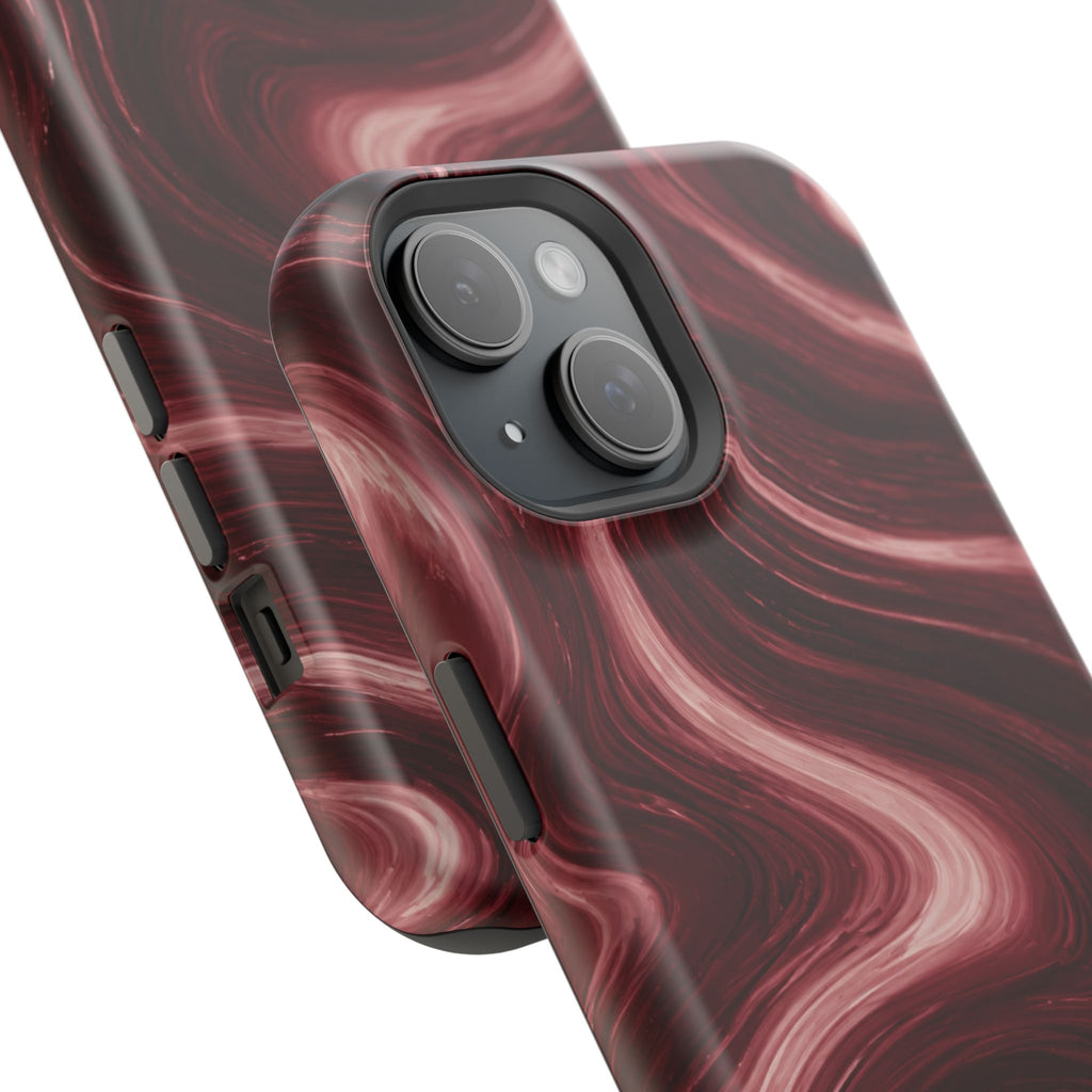 Burgundy Marble Magnetic Phone Case