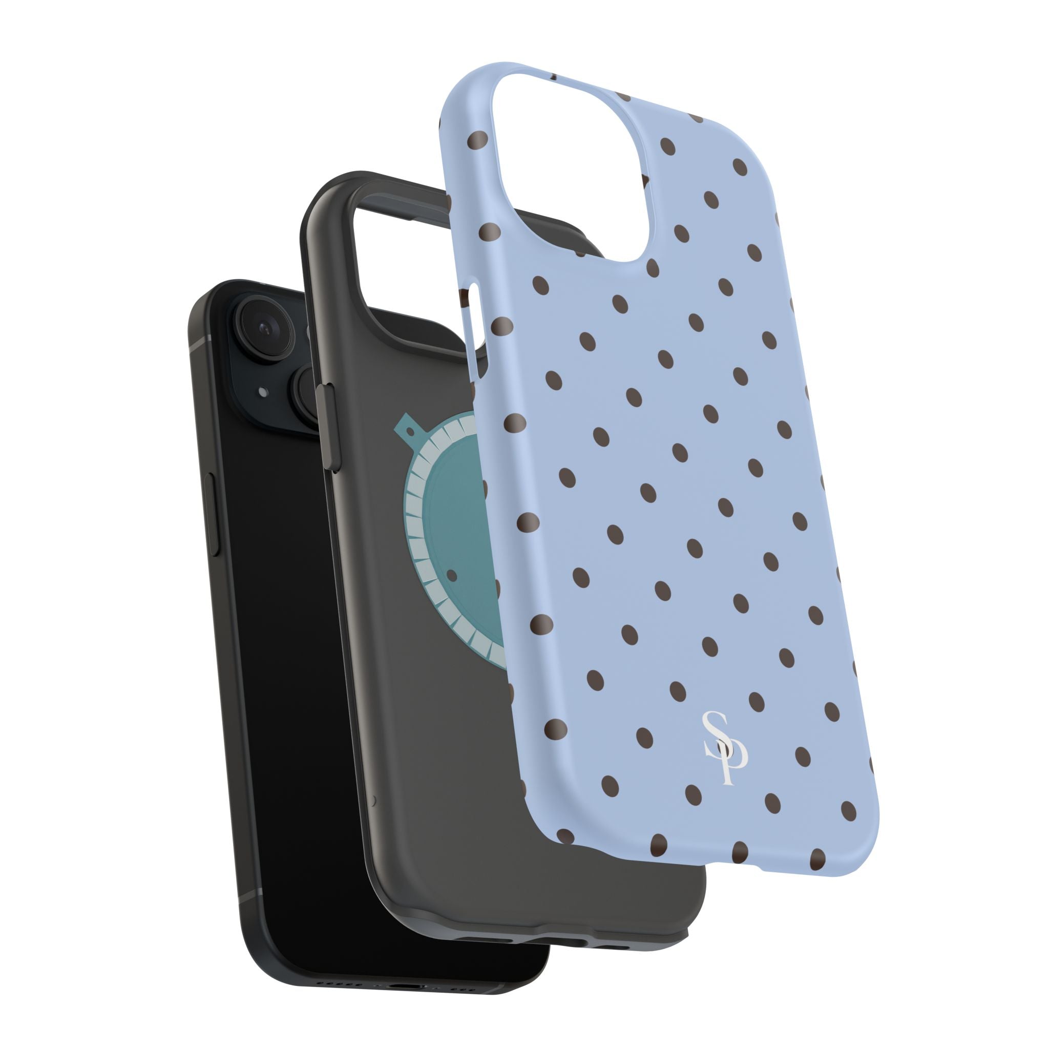 Blue Polka Dot Magnetic Impact Phone Case