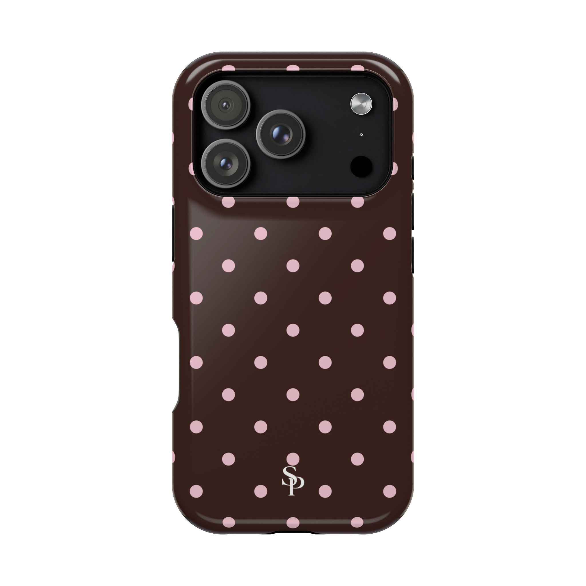 Brown Polka Dot Magnetic Impact-Resistant Phone Case