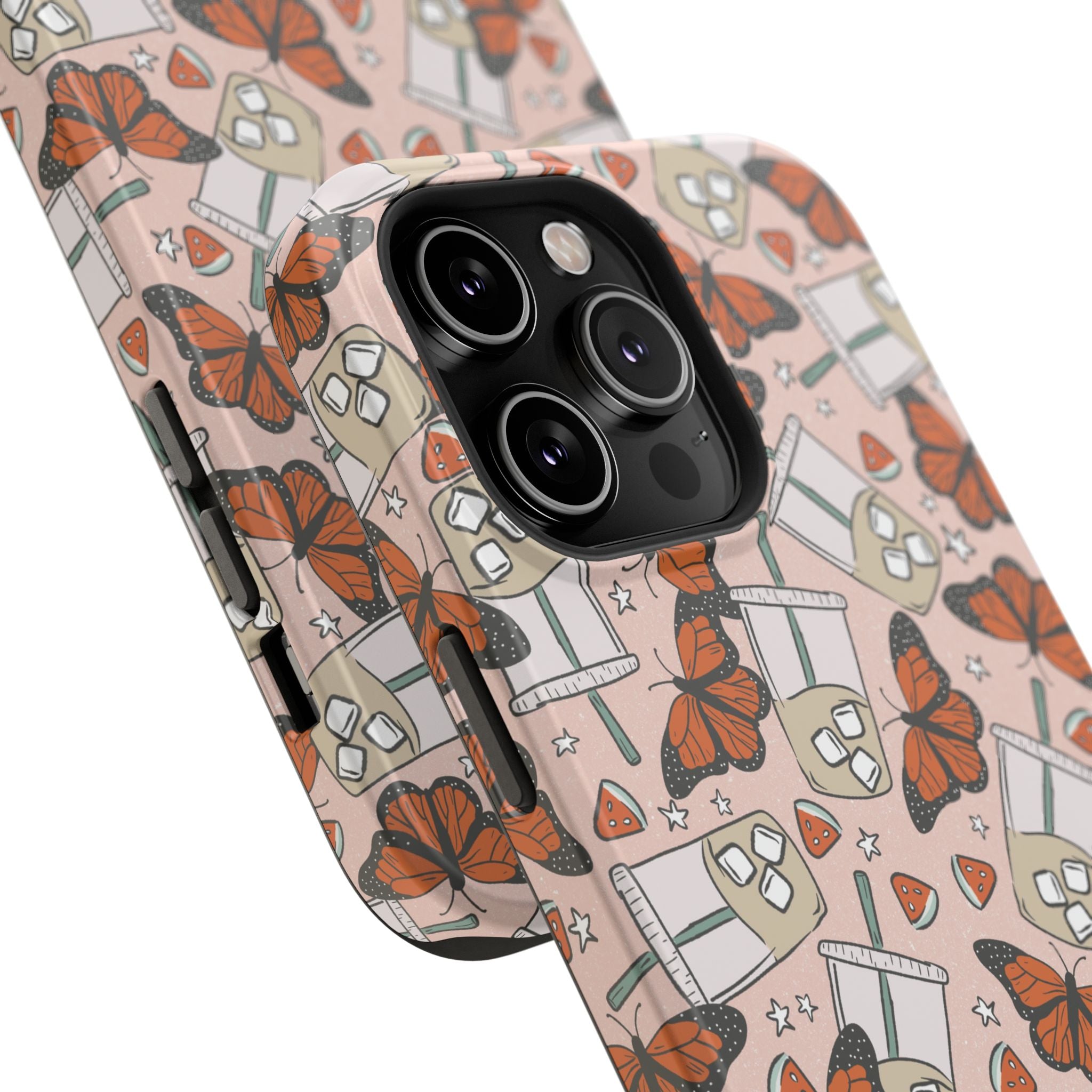 Iced Coffee & Butterfly Impact-Resistant Cases
