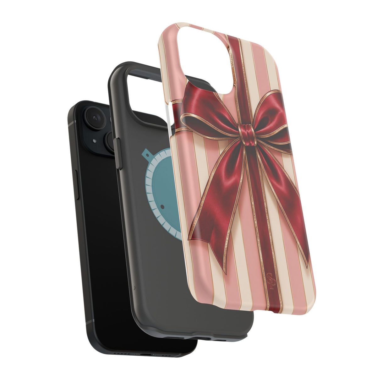 Red Bow Gift Wrap Magnetic Phone Case