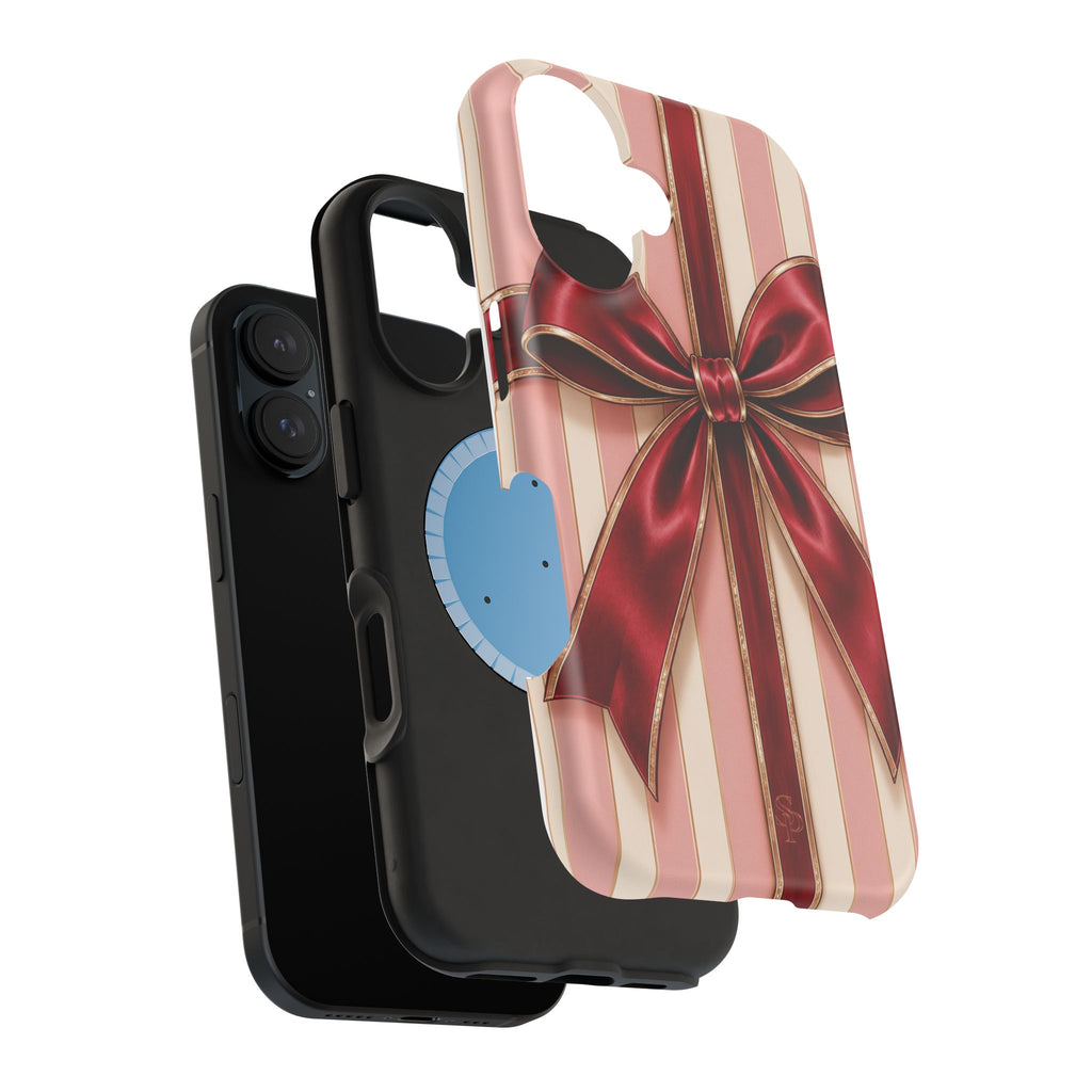 Red Bow Gift Wrap Magnetic Phone Case