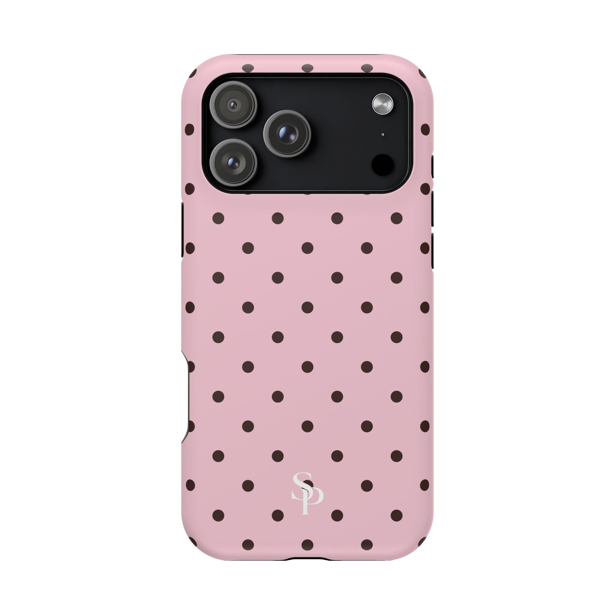 Pink Polka Dot Magnetic Impact Phone Case