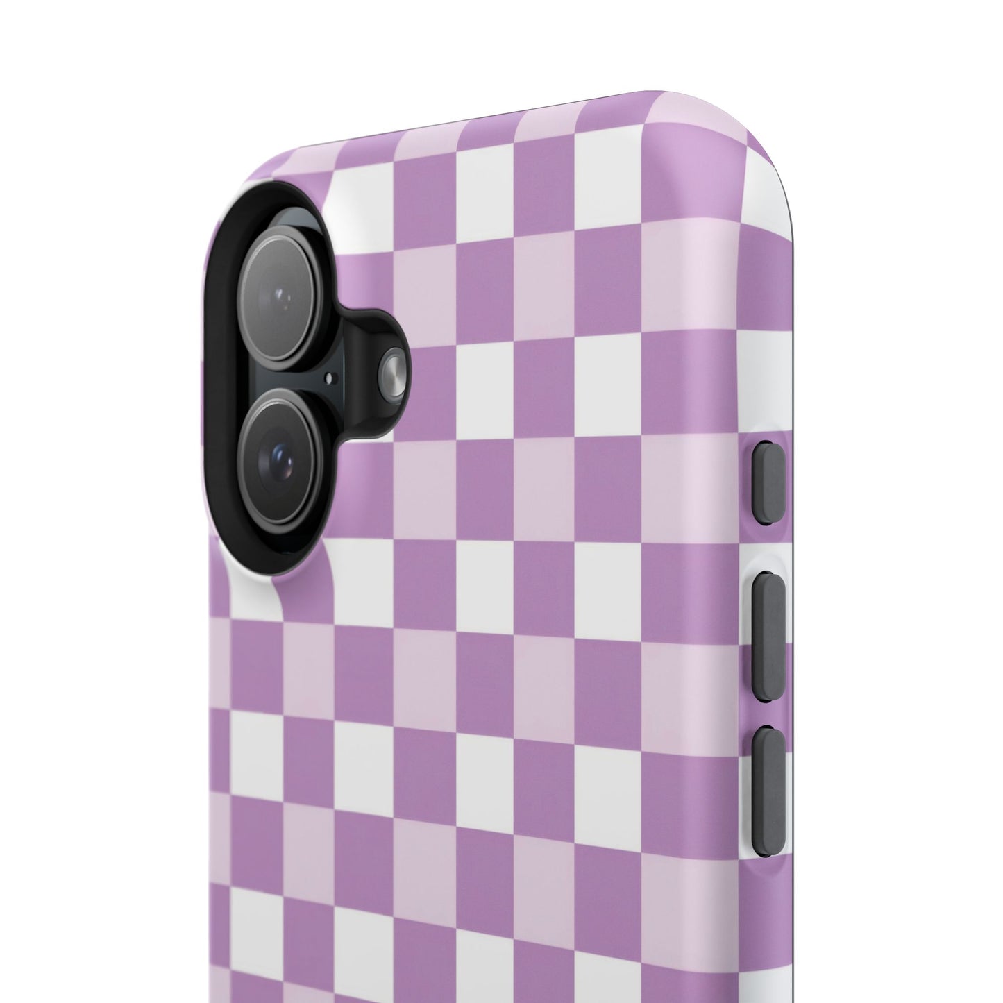 Purple Checkerboard Impact-Resistant Phone Case