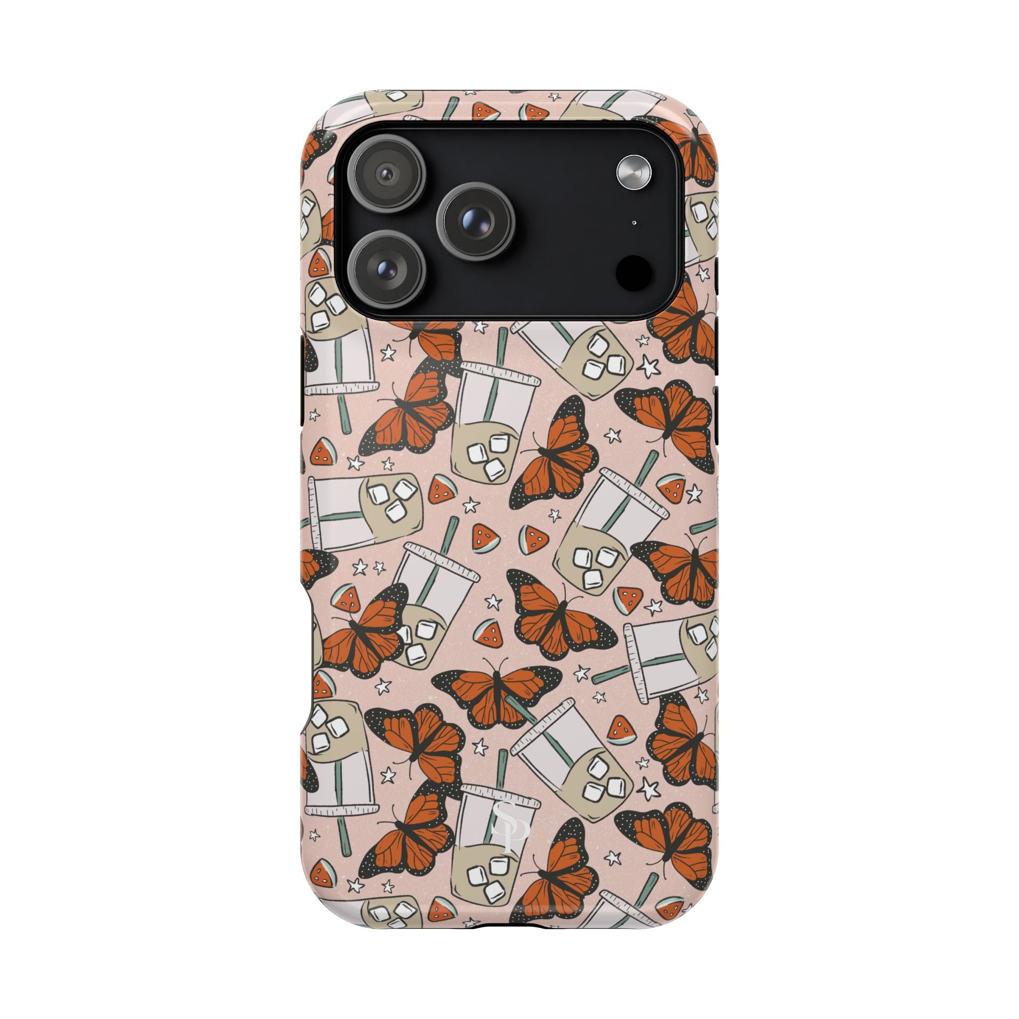 Iced Coffee & Butterfly Impact-Resistant Cases