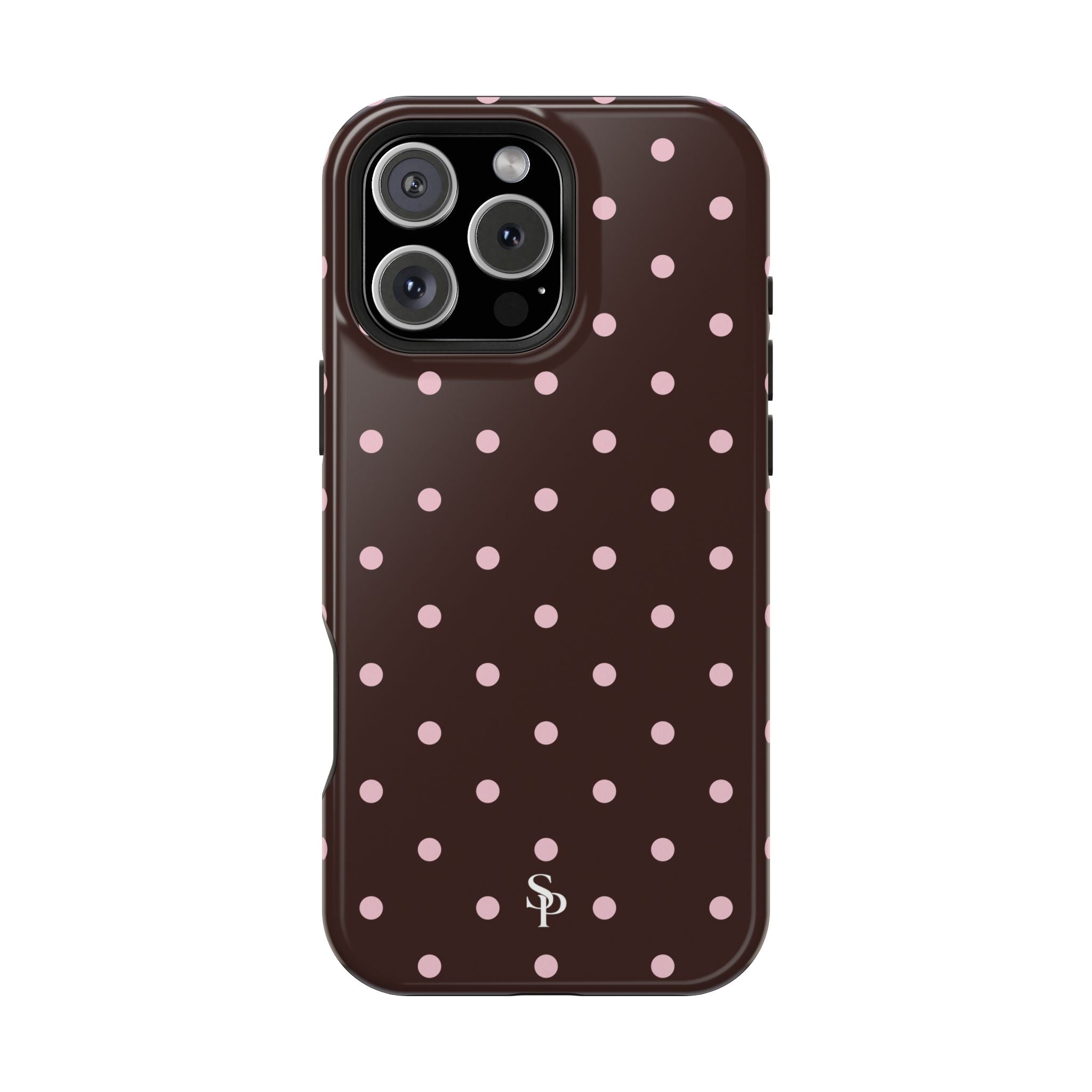 Brown Polka Dot Magnetic Impact-Resistant Phone Case