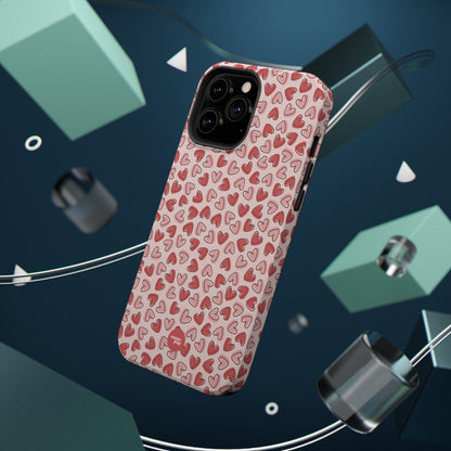 Heart Pattern Impact-Resistant Phone Case - Stylish Protection for Valentine's Day & Everyday Love