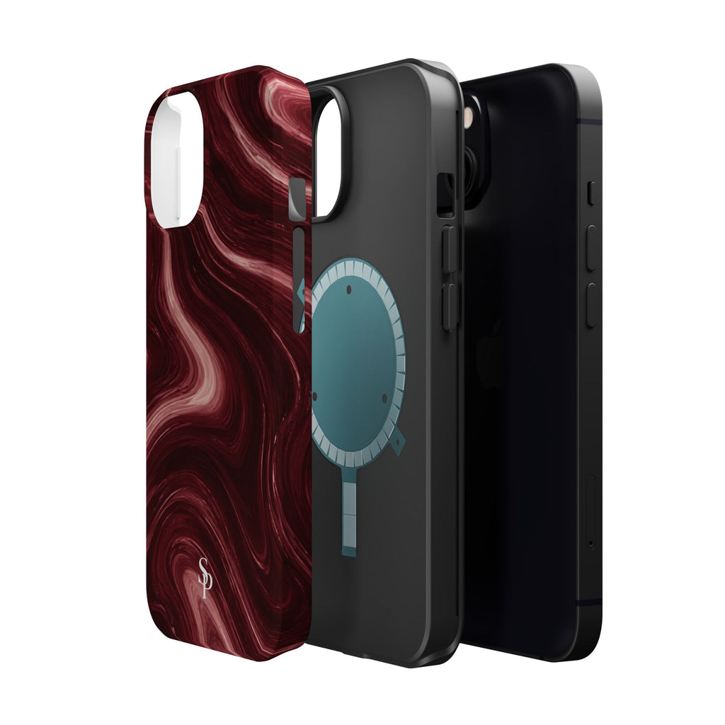 Burgundy Marble Magnetic Phone Case