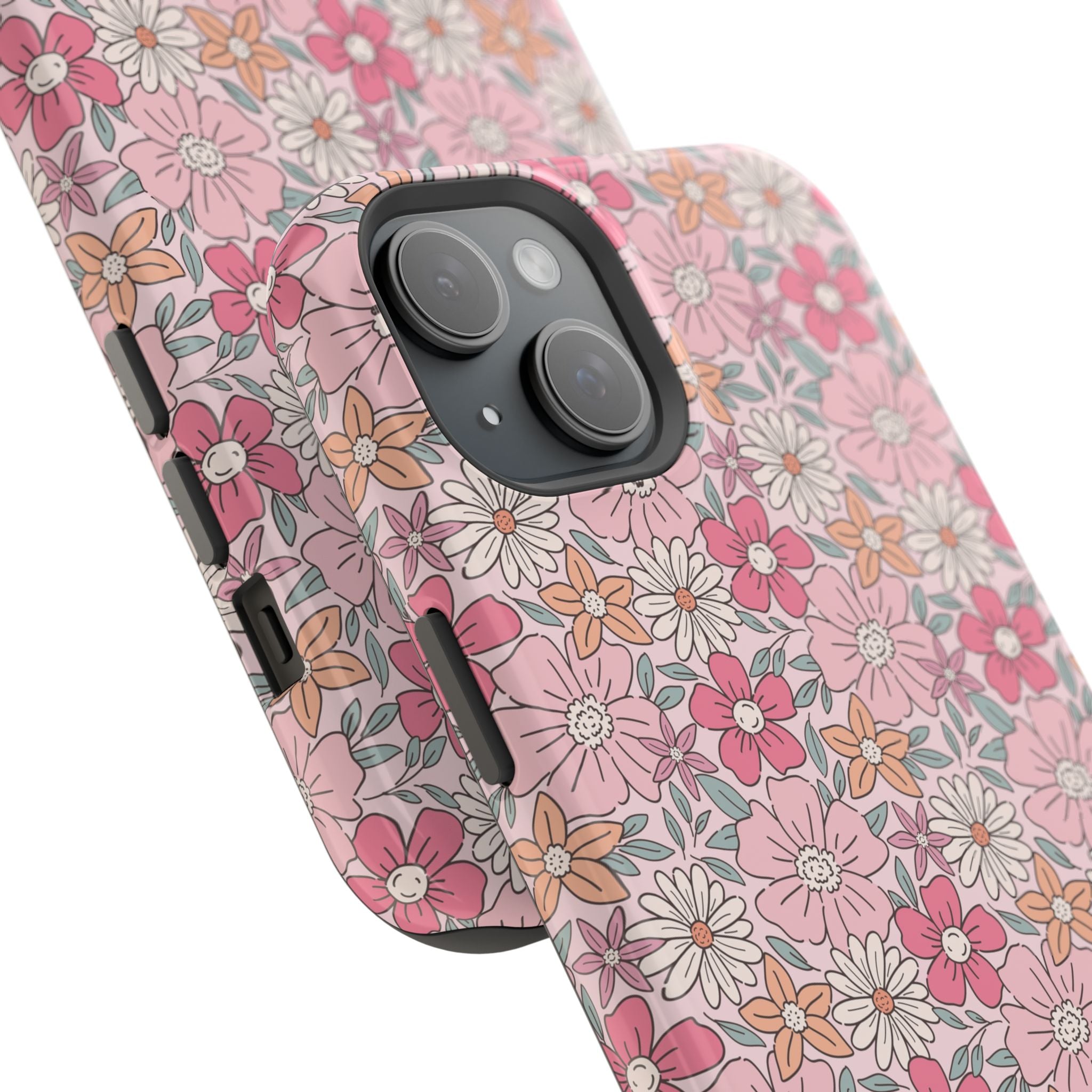 Pink Flowers Impact-Resistant Case