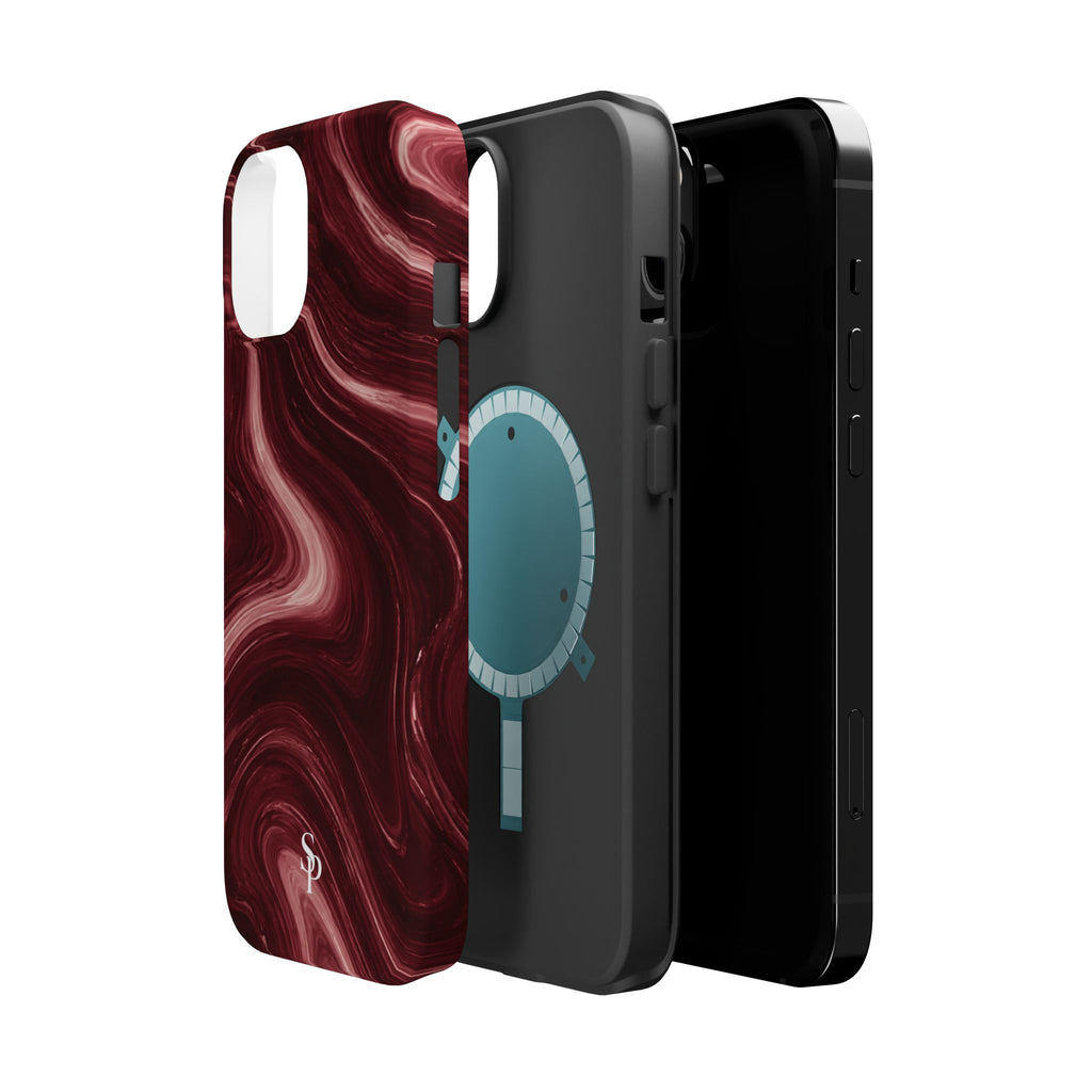 Burgundy Marble Magnetic Phone Case