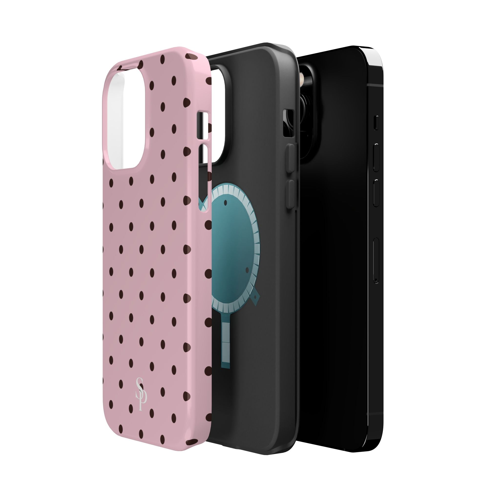 Pink Polka Dot Magnetic Impact Phone Case