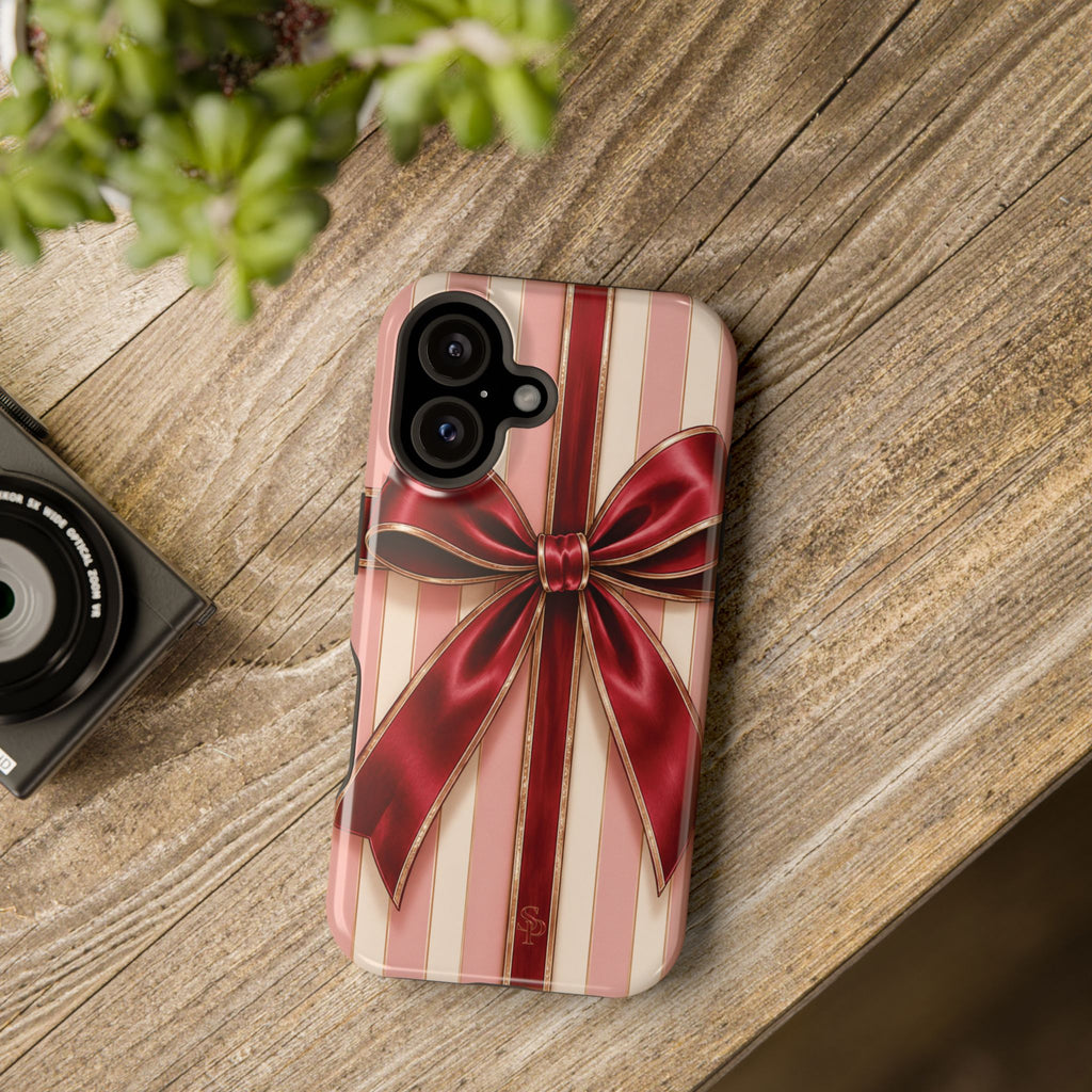 Red Bow Gift Wrap Magnetic Phone Case