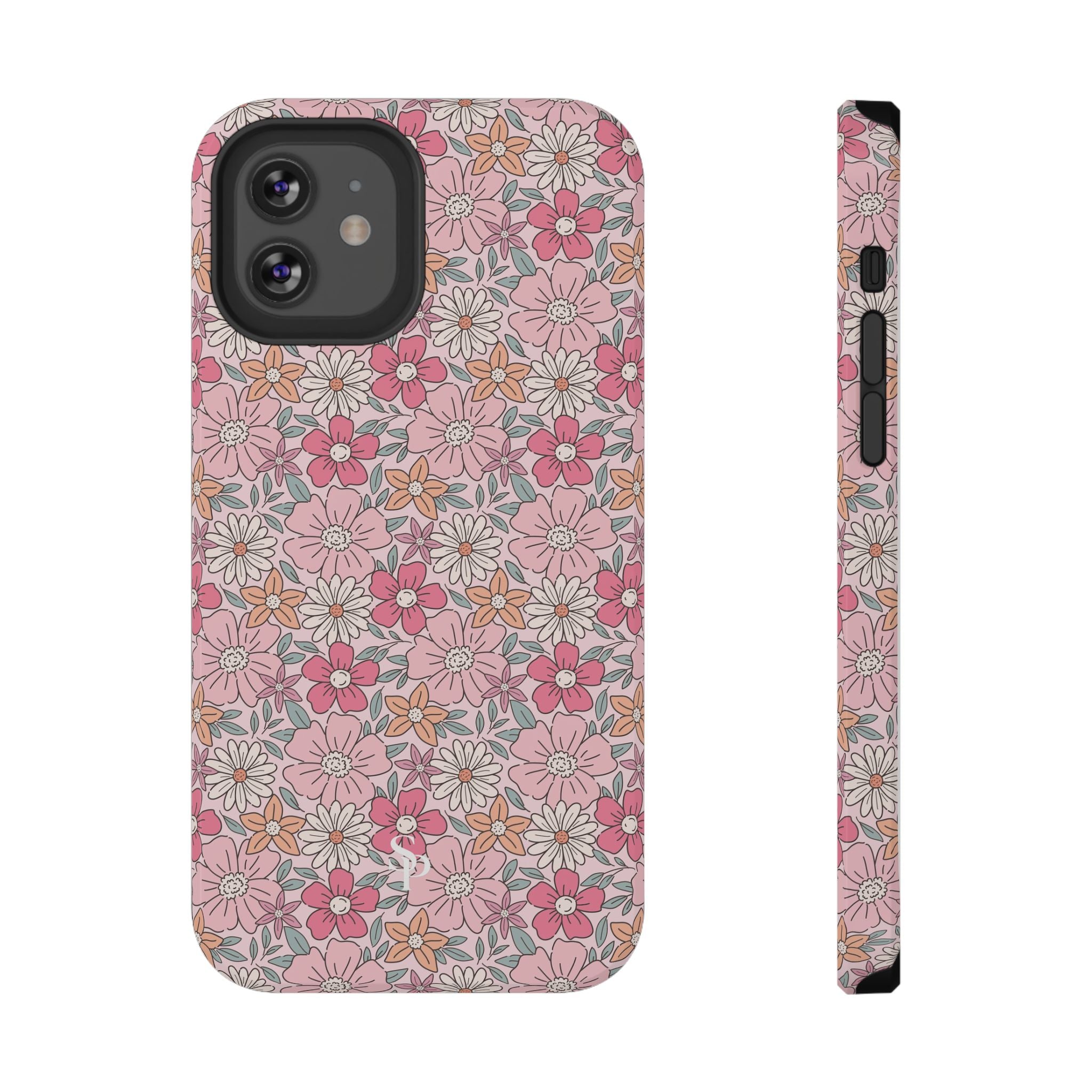 Pink Flowers Impact-Resistant Case