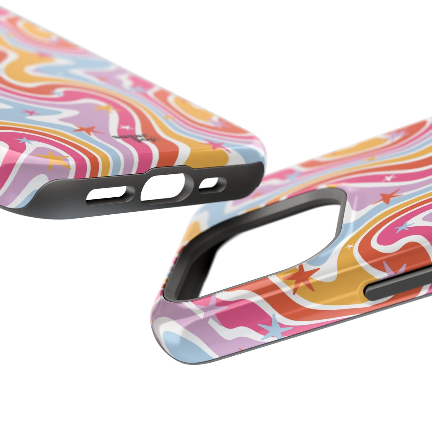 Colorful Impact-Resistant Phone Case - Vibrant Swirl Design