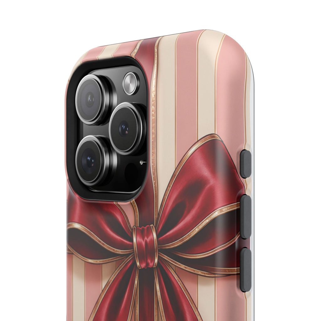 Red Bow Gift Wrap Magnetic Phone Case