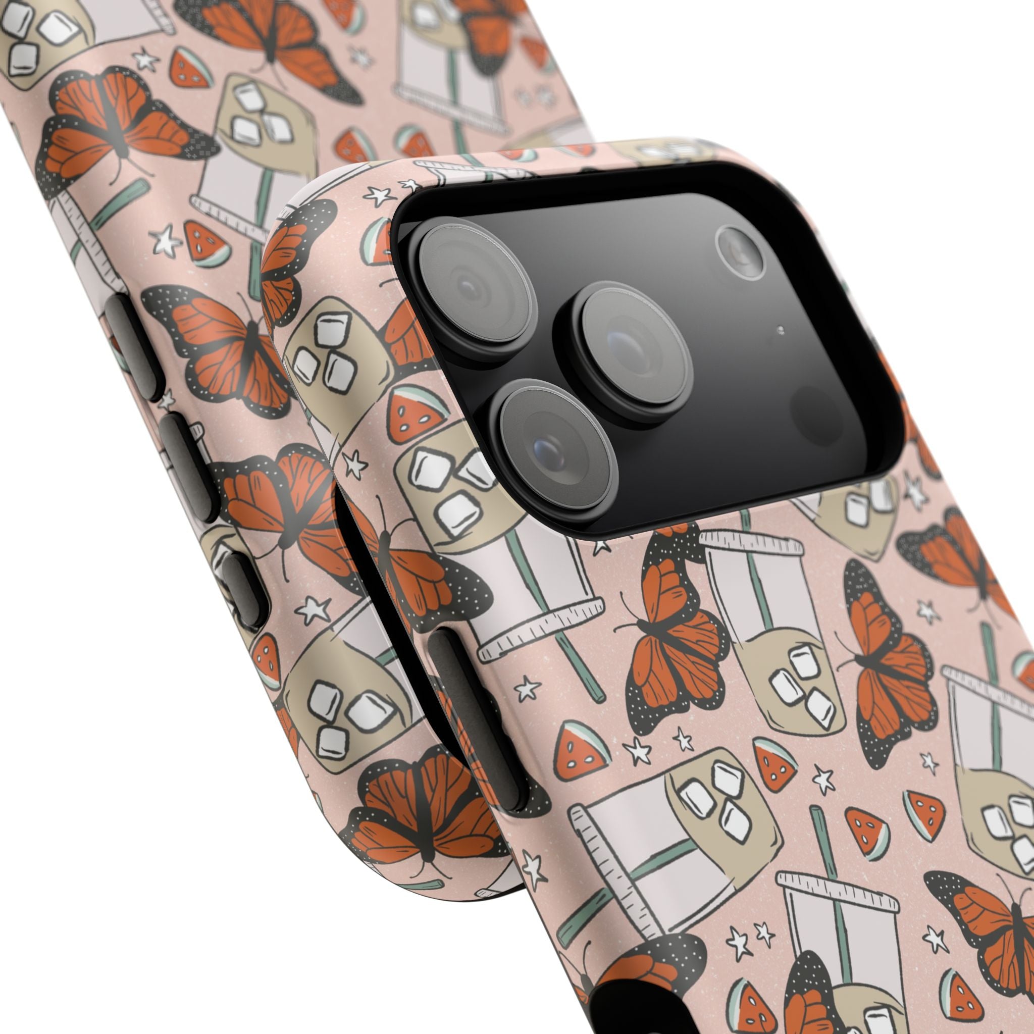 Iced Coffee & Butterfly Impact-Resistant Cases