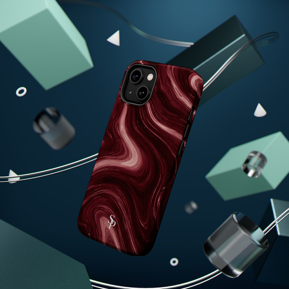 Burgundy Marble Magnetic Phone Case