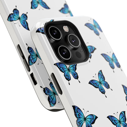 Blue Butterfly Impact-Resistant Cases