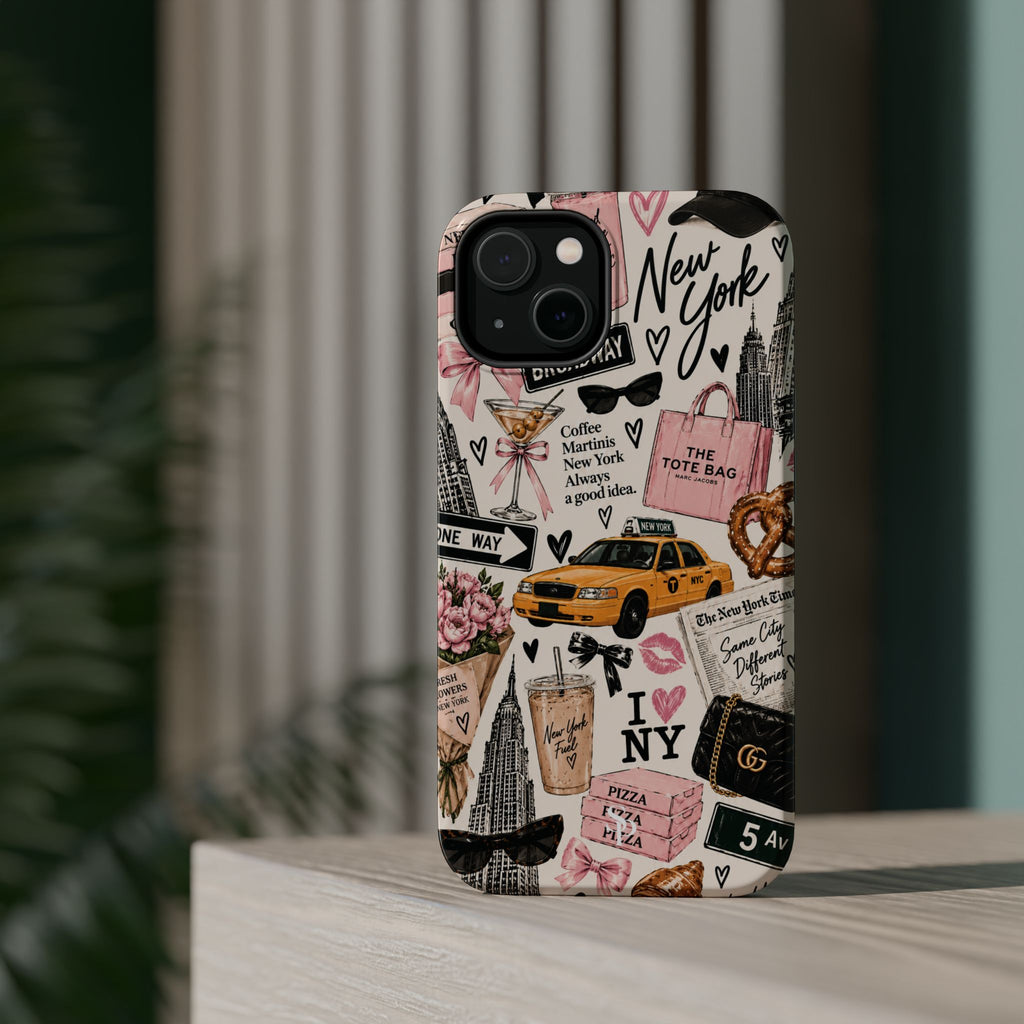 Pink New York Magnetic Phone Case