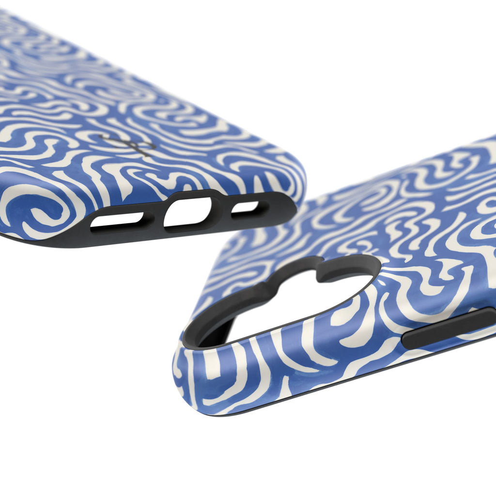 Blue Abstract Swirl Magnetic Impact Phone Case