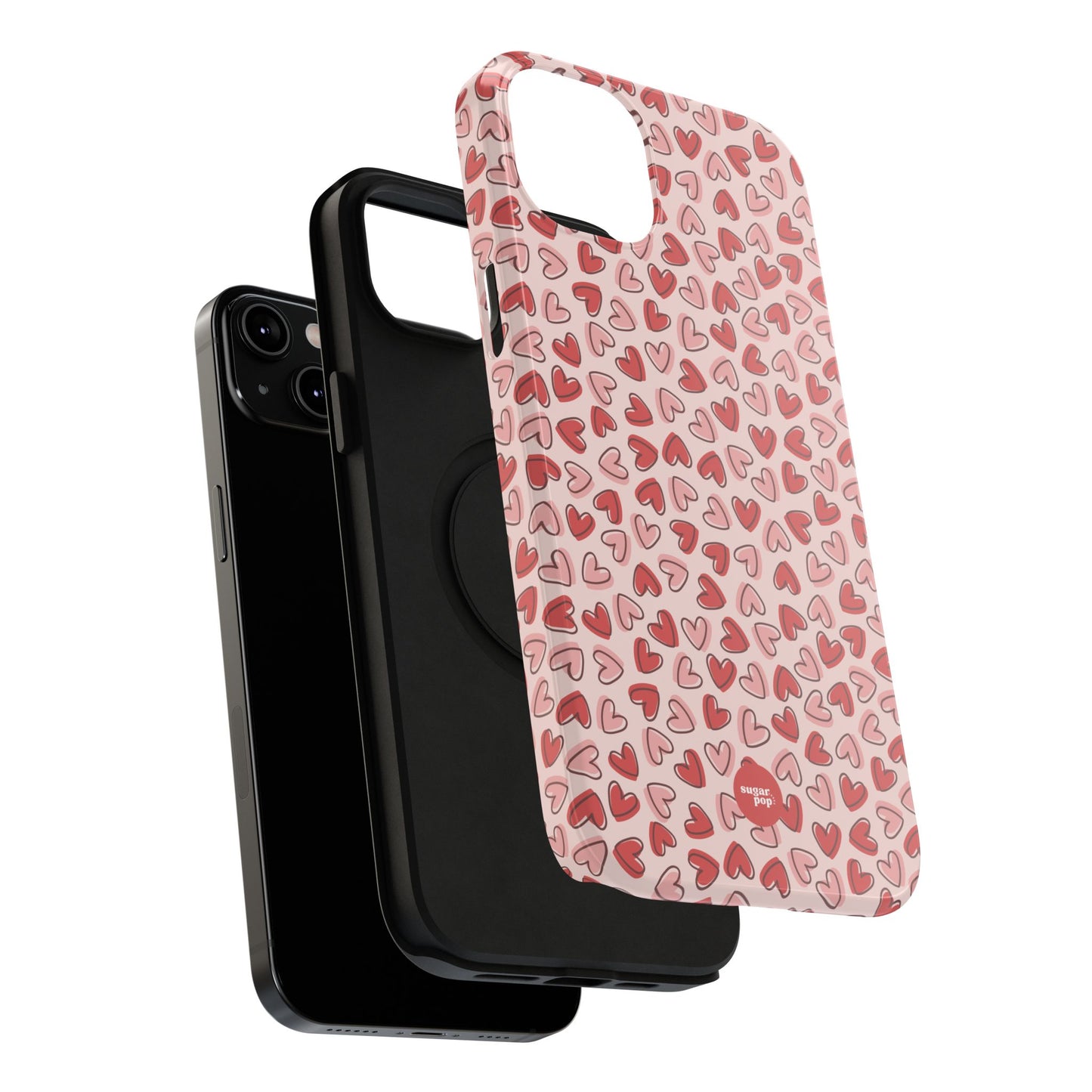 Heart Pattern Impact-Resistant Phone Case - Stylish Protection for Valentine's Day & Everyday Love