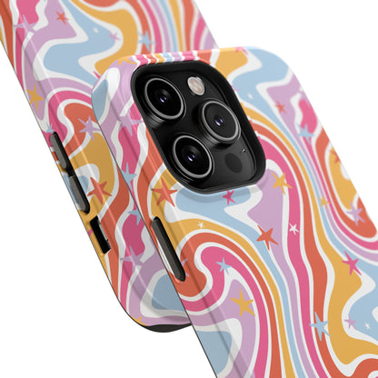 Colorful Impact-Resistant Phone Case - Vibrant Swirl Design