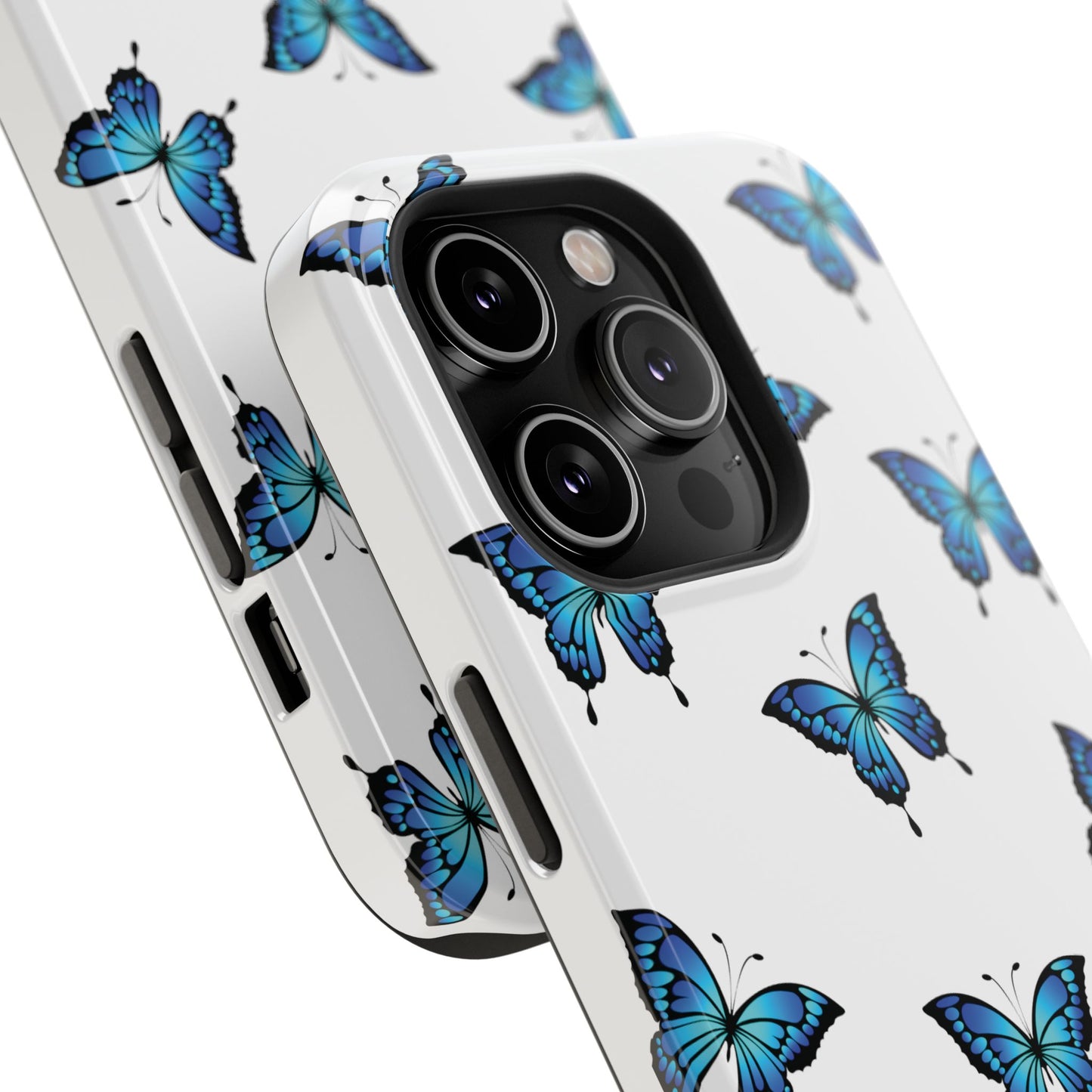 Blue Butterfly Impact-Resistant Cases