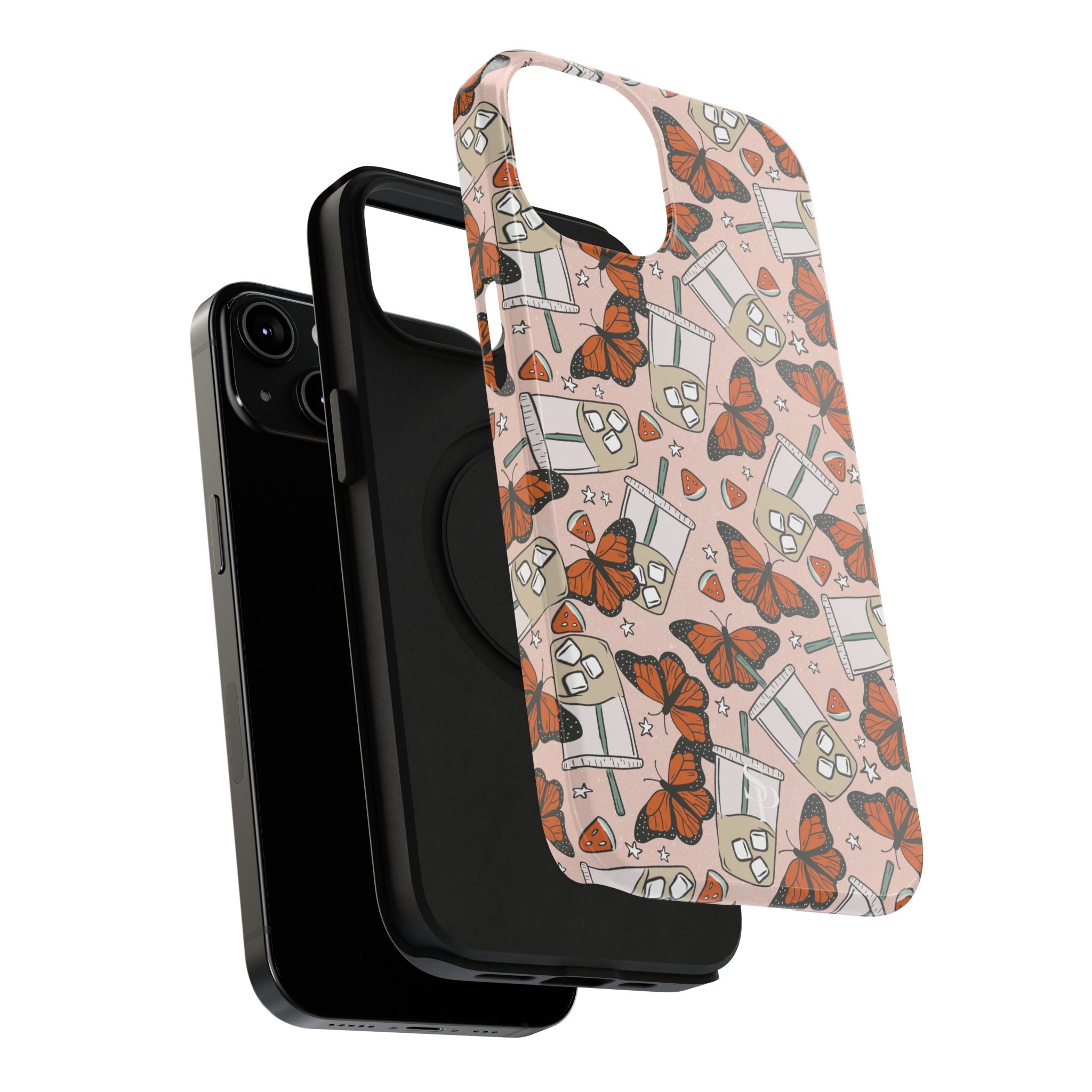 Iced Coffee & Butterfly Impact-Resistant Cases