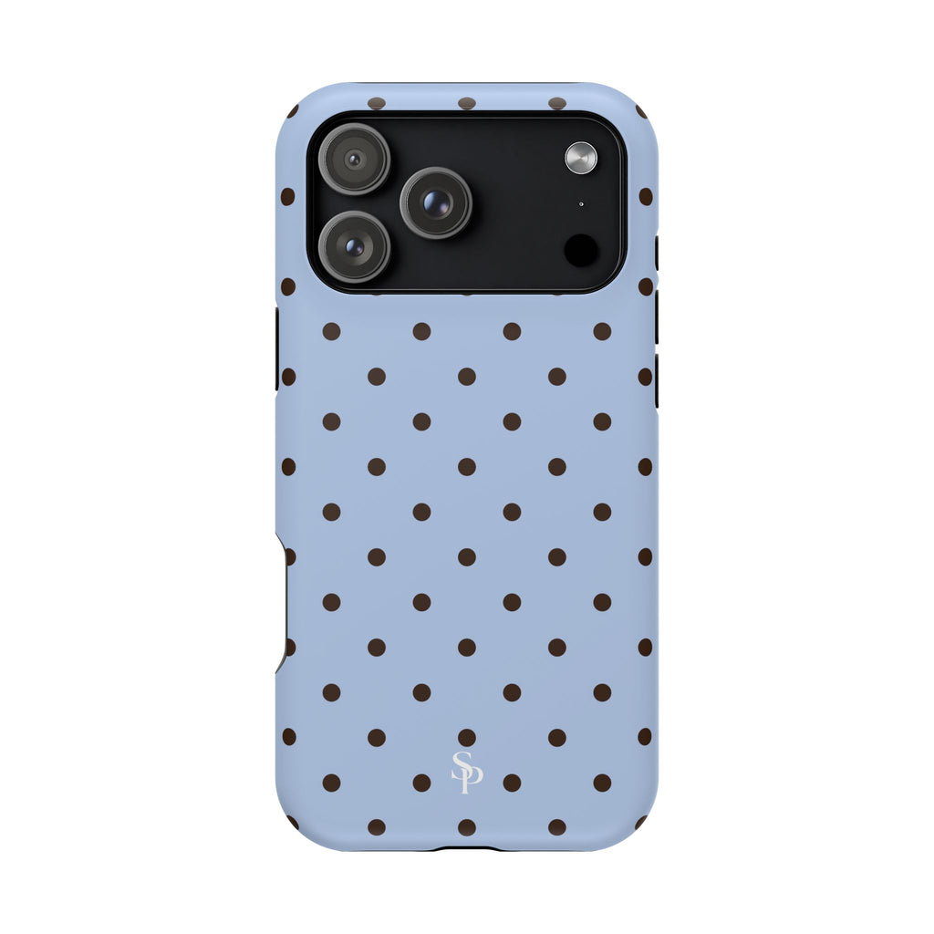 Blue Polka Dot Magnetic Impact Phone Case