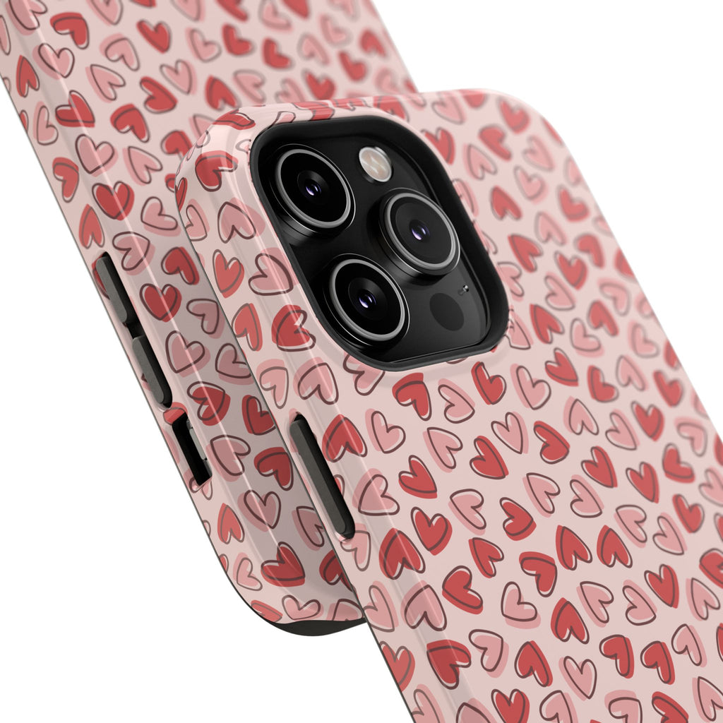 Heart Pattern Impact-Resistant Phone Case - Stylish Protection for Valentine's Day & Everyday Love