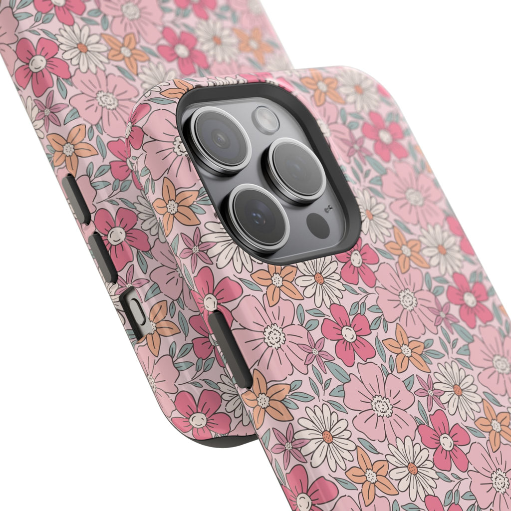 Pink Flowers Impact-Resistant Case