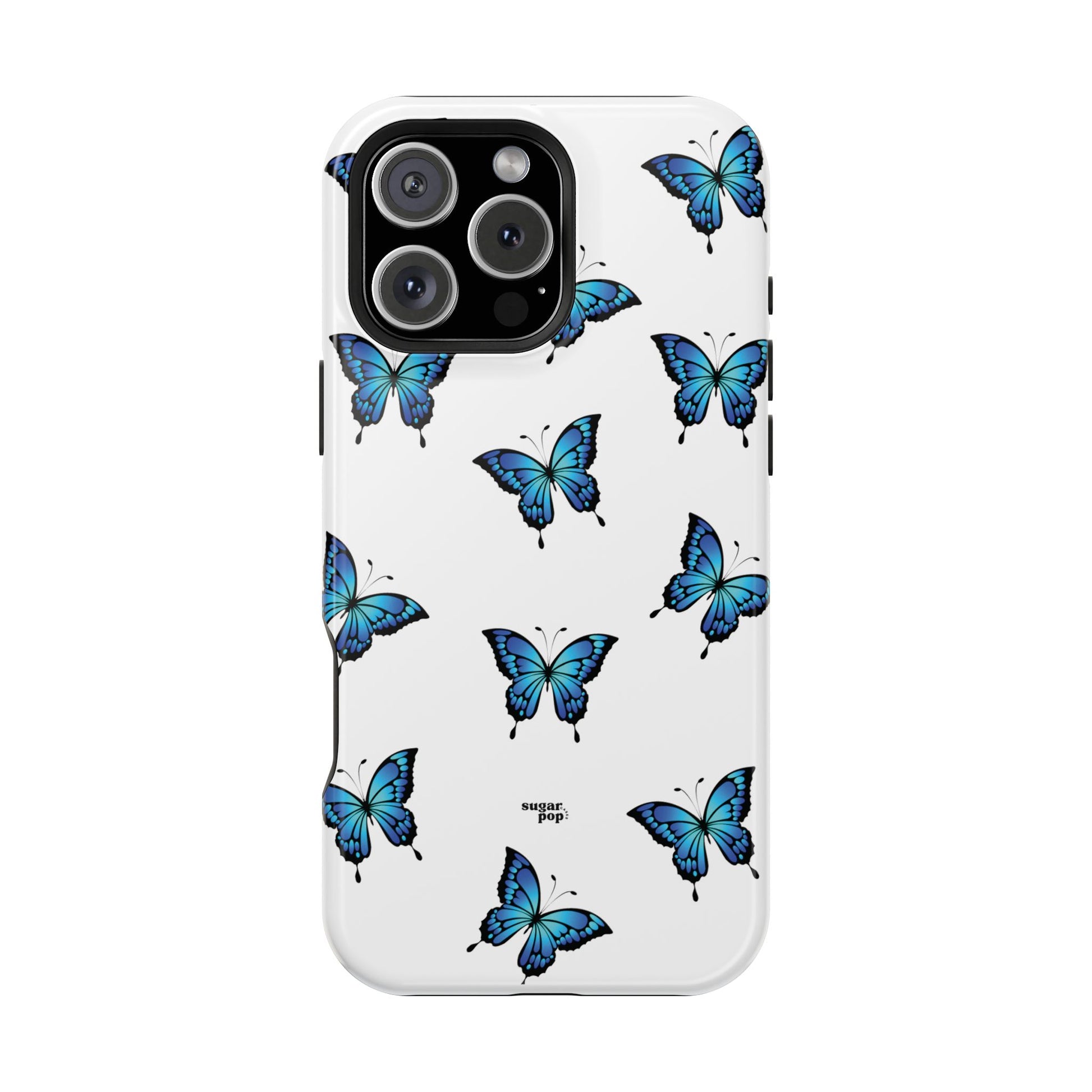 Blue Butterfly Impact-Resistant Cases