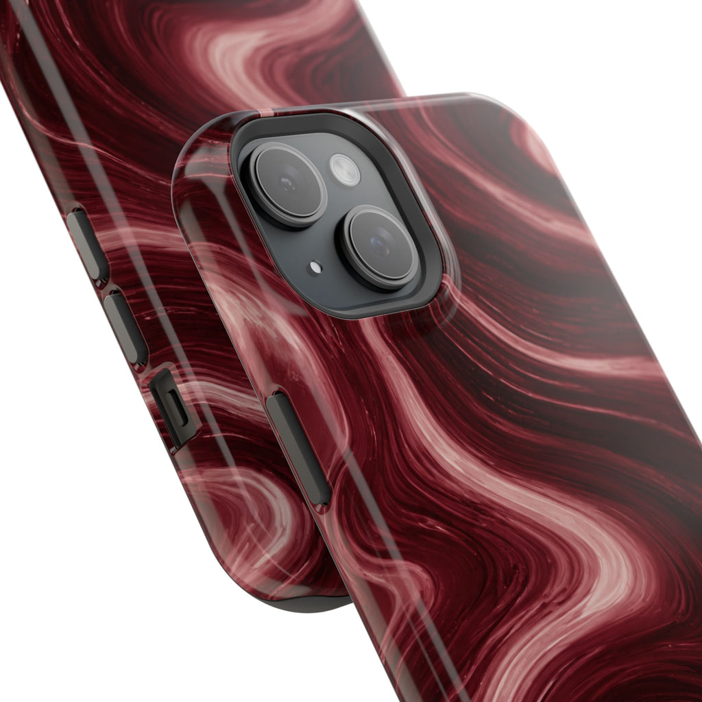 Burgundy Marble Magnetic Phone Case