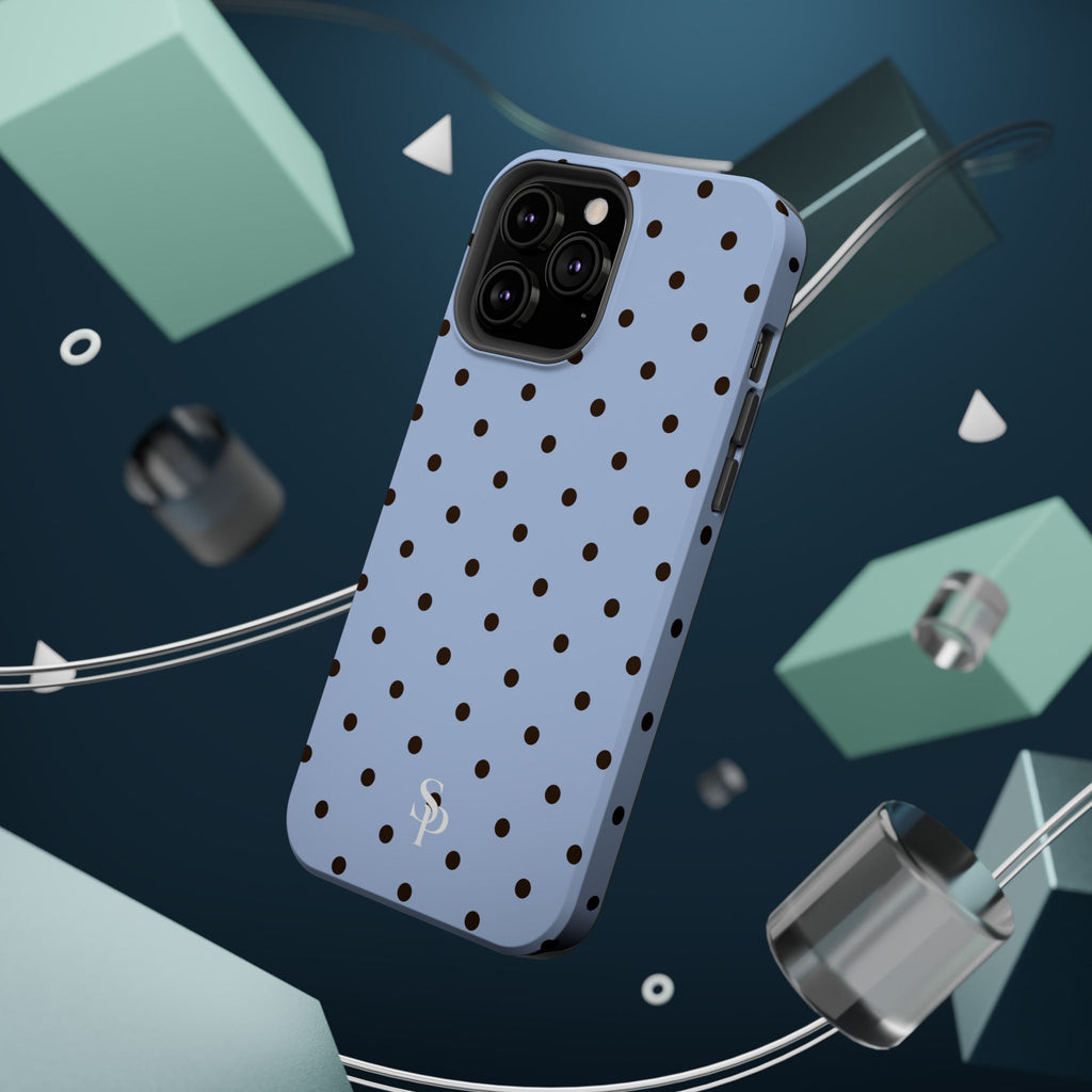Blue Polka Dot Magnetic Impact Phone Case