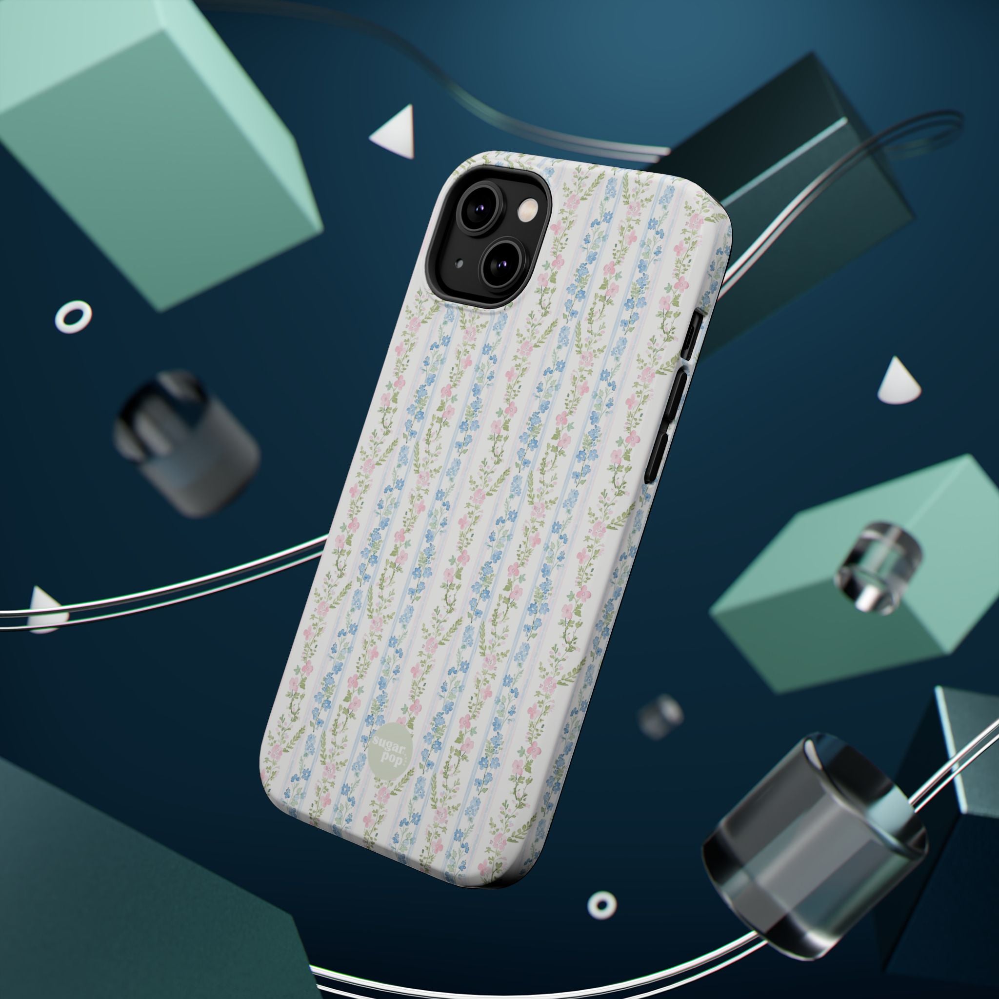 Pastel Floral Pattern Magnetic Tough Case