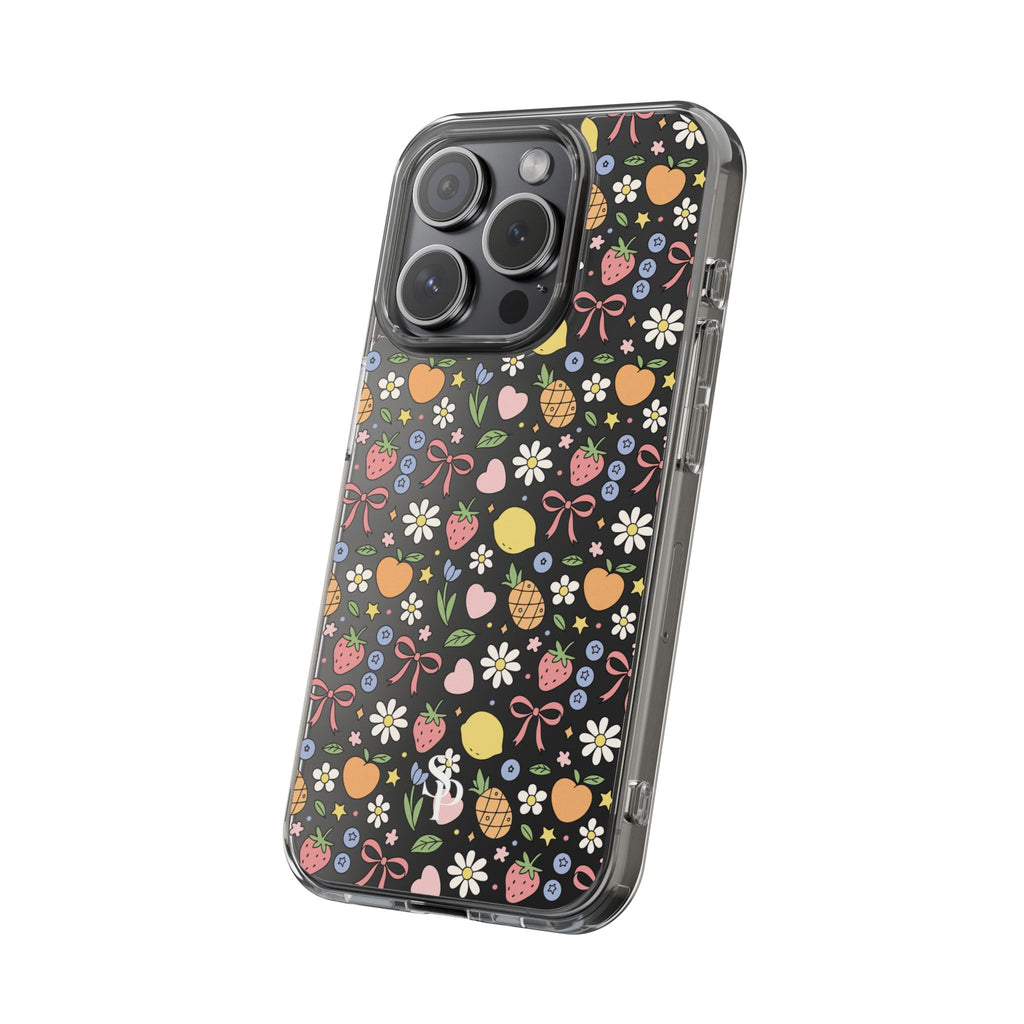 Fruit and Floral Pattern Clear Case