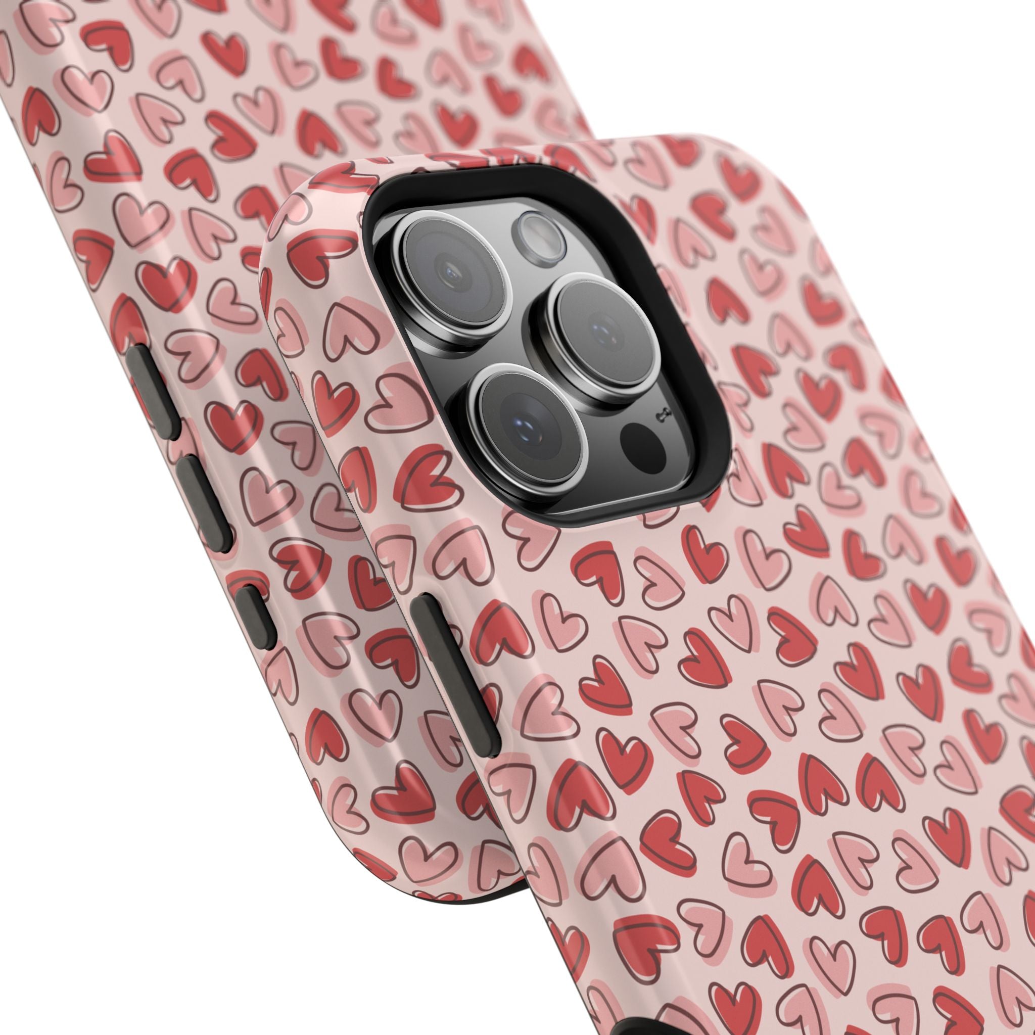Heart Pattern Impact-Resistant Phone Case - Stylish Protection for Valentine's Day & Everyday Love