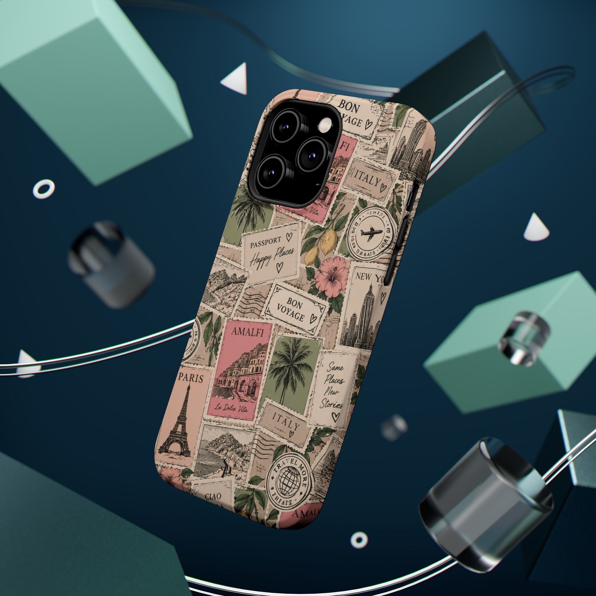 Travel Passport Stamp Magnetic Impact-Resistant Case