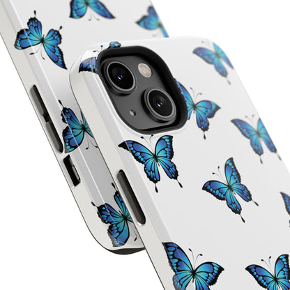 Blue Butterfly Impact-Resistant Cases