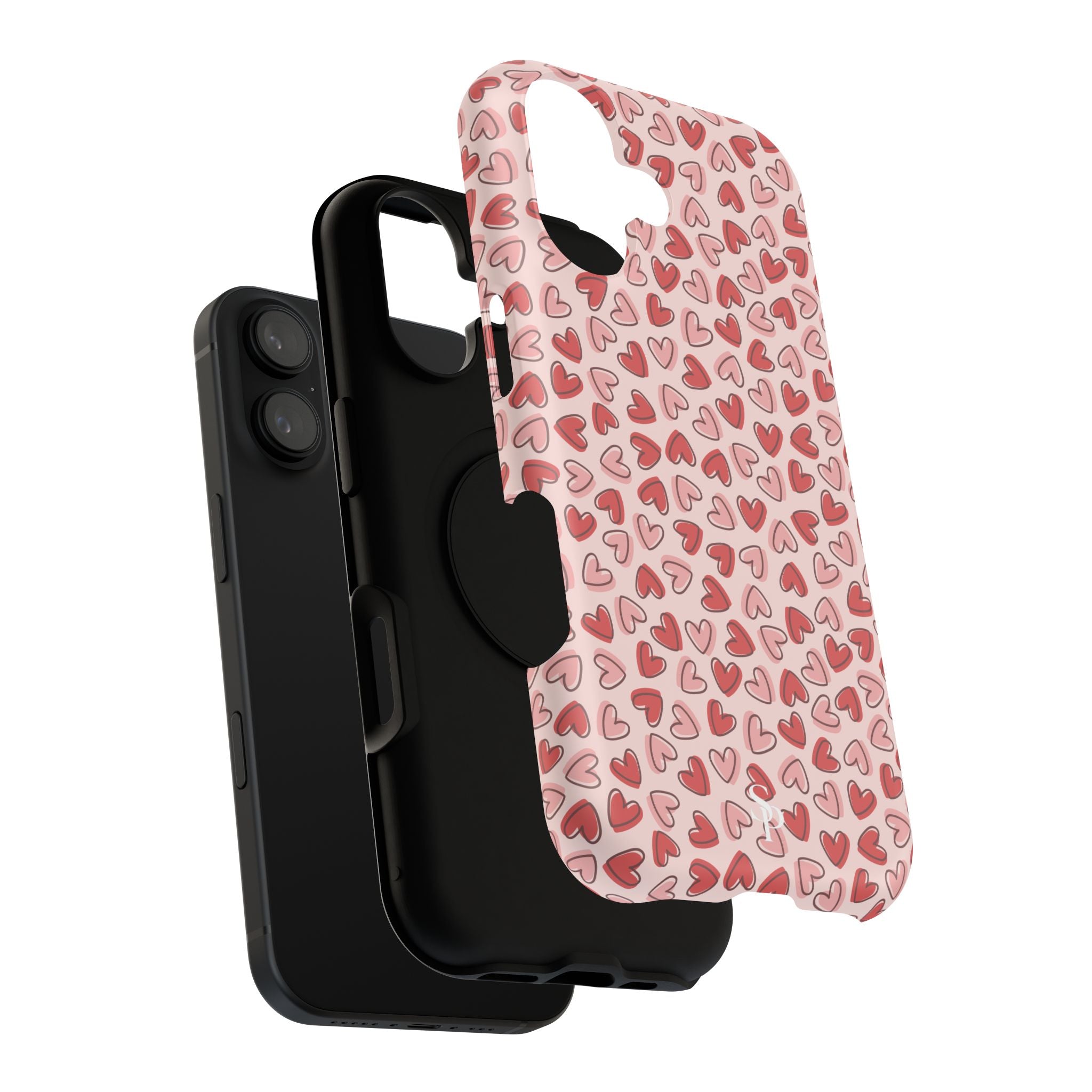 Heart Pattern Impact-Resistant Phone Case - Stylish Protection for Valentine's Day & Everyday Love