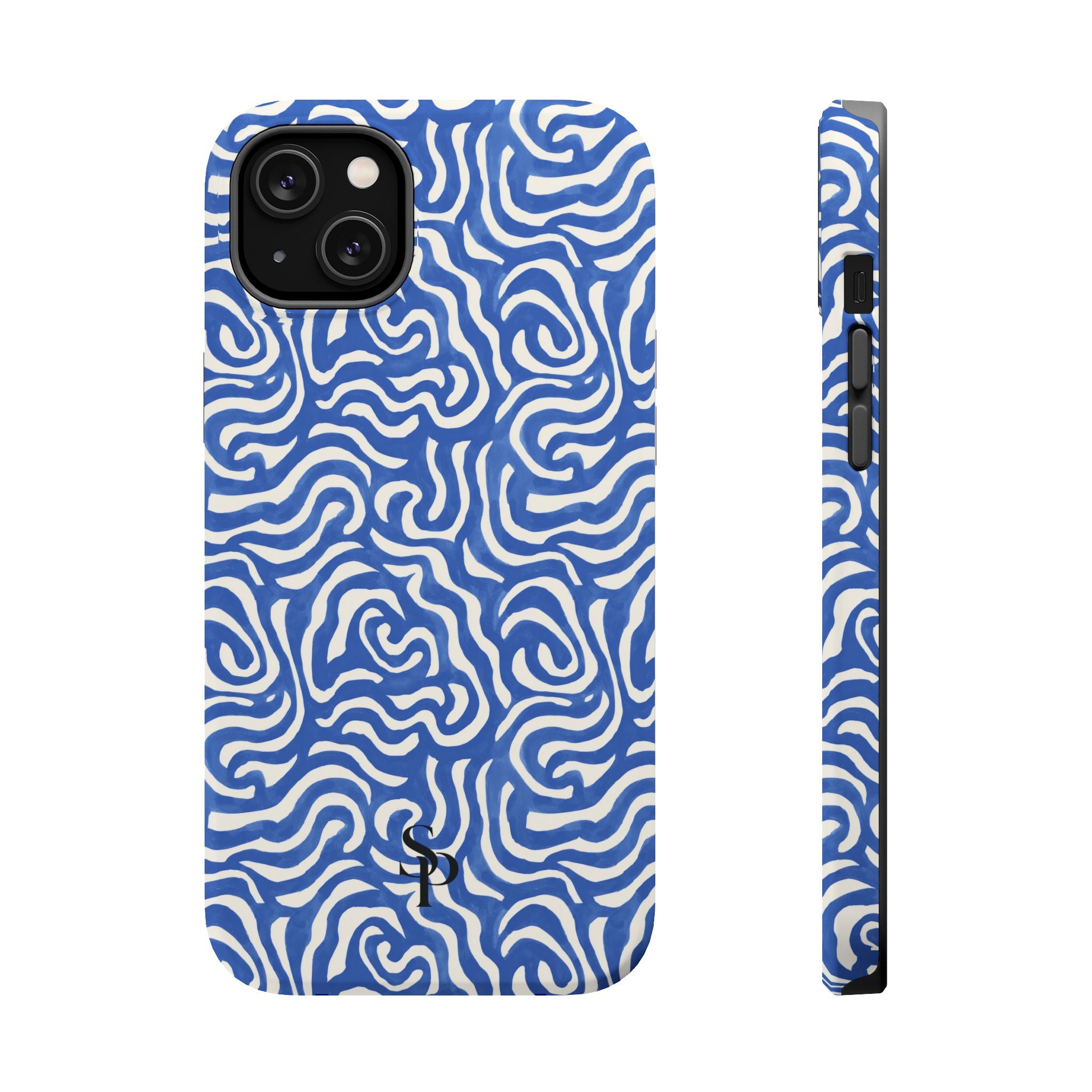 Blue Abstract Swirl Magnetic Impact Phone Case