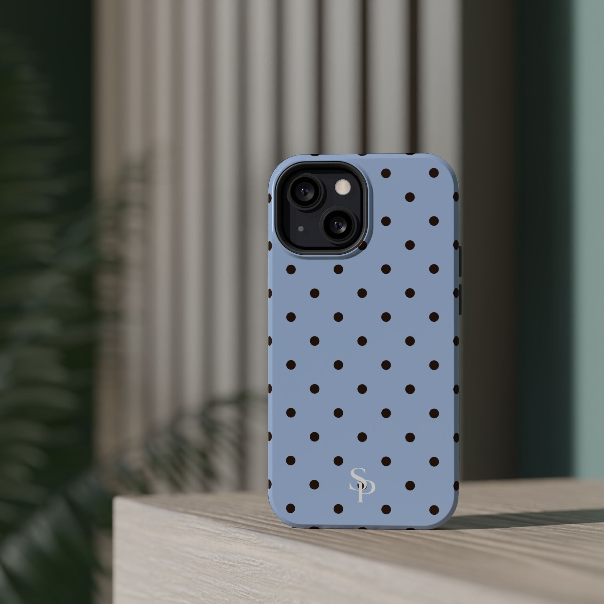 Blue Polka Dot Magnetic Impact Phone Case