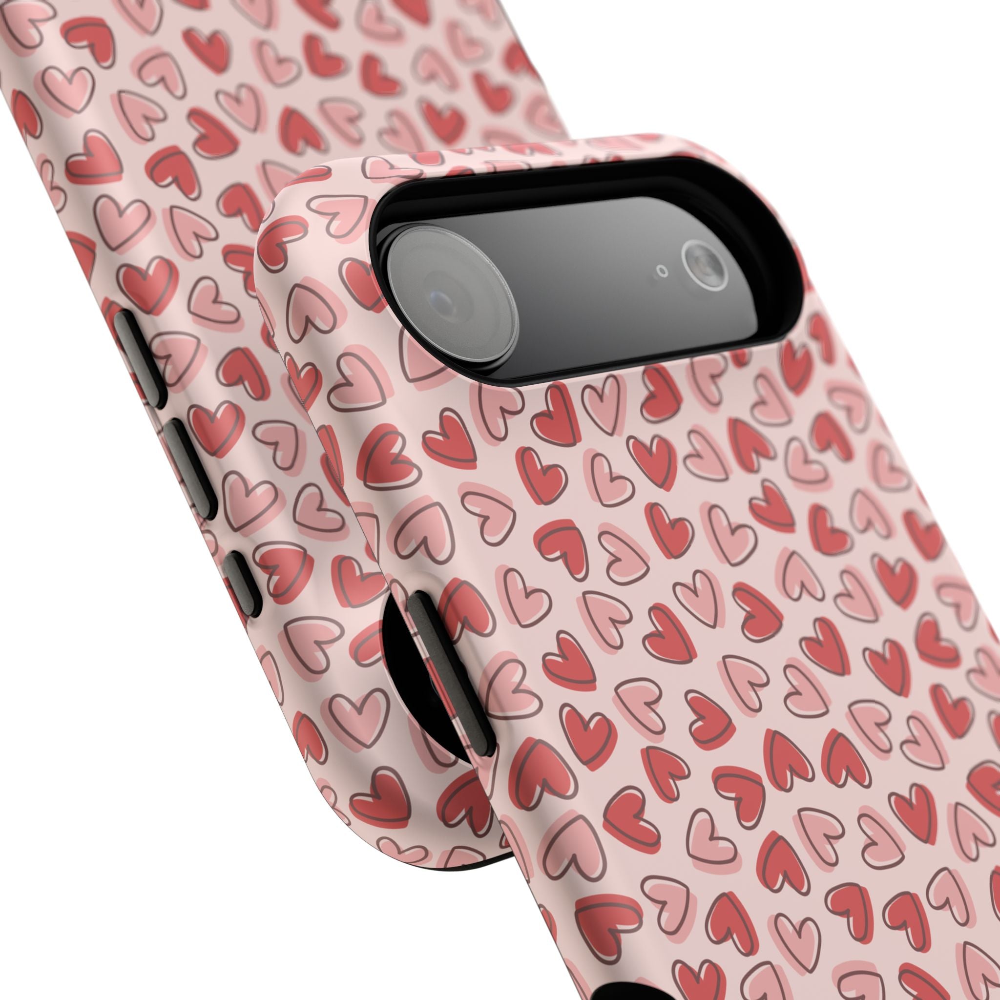 Heart Pattern Impact-Resistant Phone Case - Stylish Protection for Valentine's Day & Everyday Love