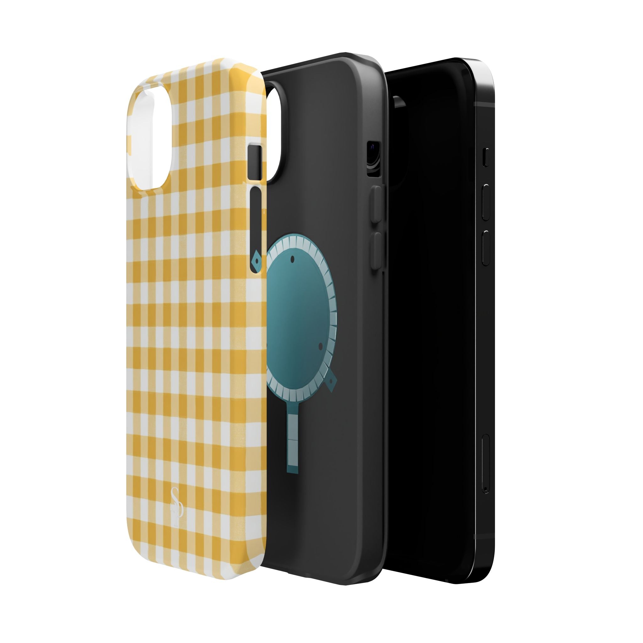 Yellow Gingham Magnetic Impact-Resistant Phone Case